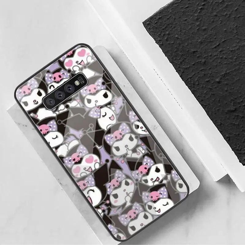 KUROMI Phone Case Tempered Glass For Samsung S20 Plus S7 S8 S9 S10 Note 8 9 10 Plus samsung flip phone cute