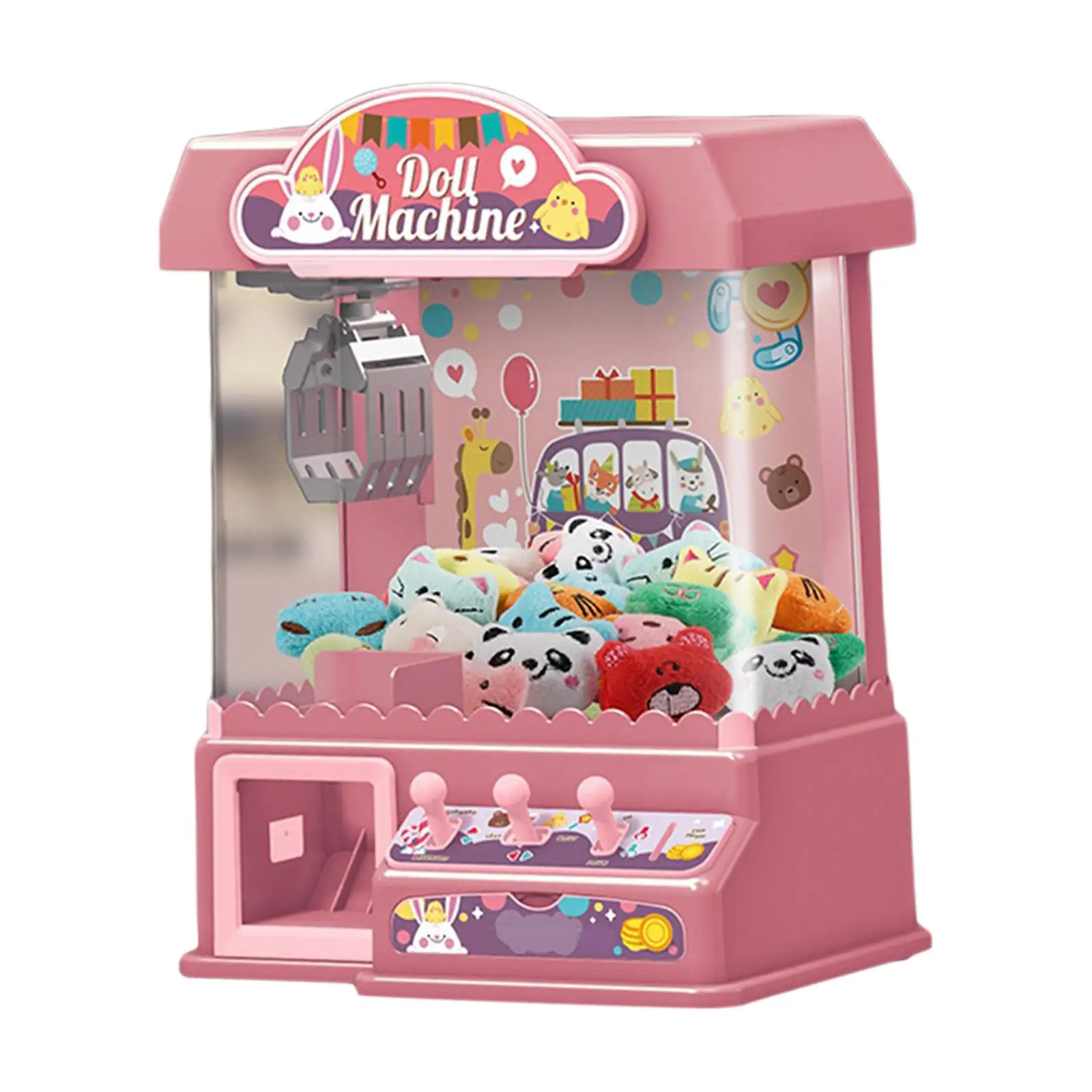 Candy Grabber DIY Doll Claw Machine Toy Prize Dispenser Vending Machine Toy Practical Manual Doll Machine for Game Festival Gift