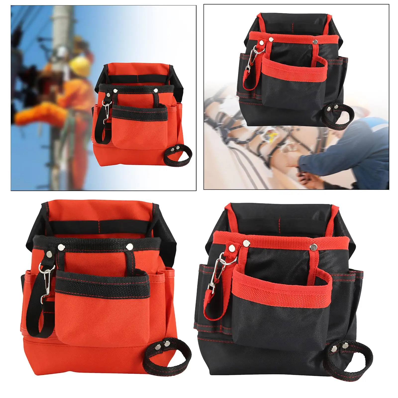 600D Oxford Cloth Tool Waist Bag Pocket Tool Bags Portable Hardware Tool Waist Bag Electrician Tool Bag for Carpenter Gifts