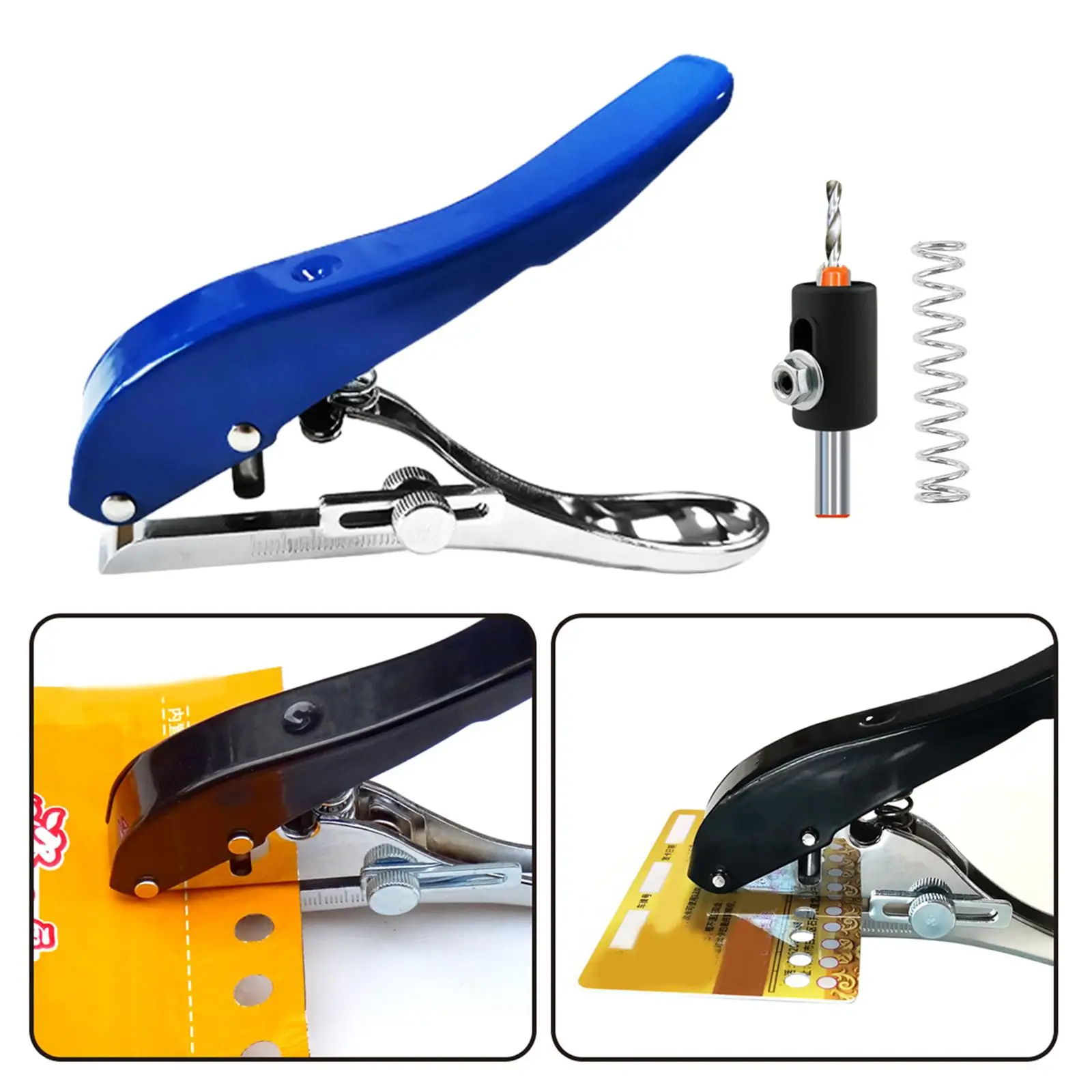 Manual Edge Band Puncher Plier Paper Punch Punching Tool Woodworking for Cards Photo