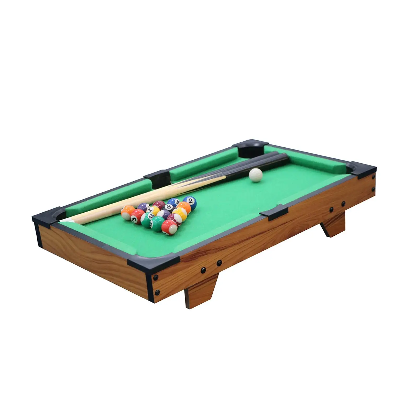 Cute Snooker with 2 Sticks Balls Play Game Set Cues Miniature Mini Table pool Billiards for Dorm Desktop Desk Family Kids