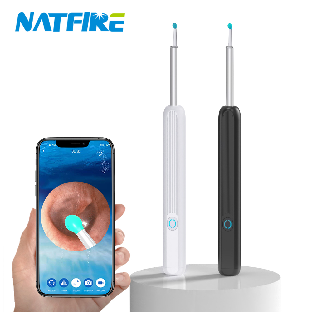 Best of NATFIRE NE3 Ear Cleaning Kit Smart Visual Ear Sticks 1296P Ear Wax Removal Tool Wireless Ear Cleaner With Camera LED Light Reviews & Tips