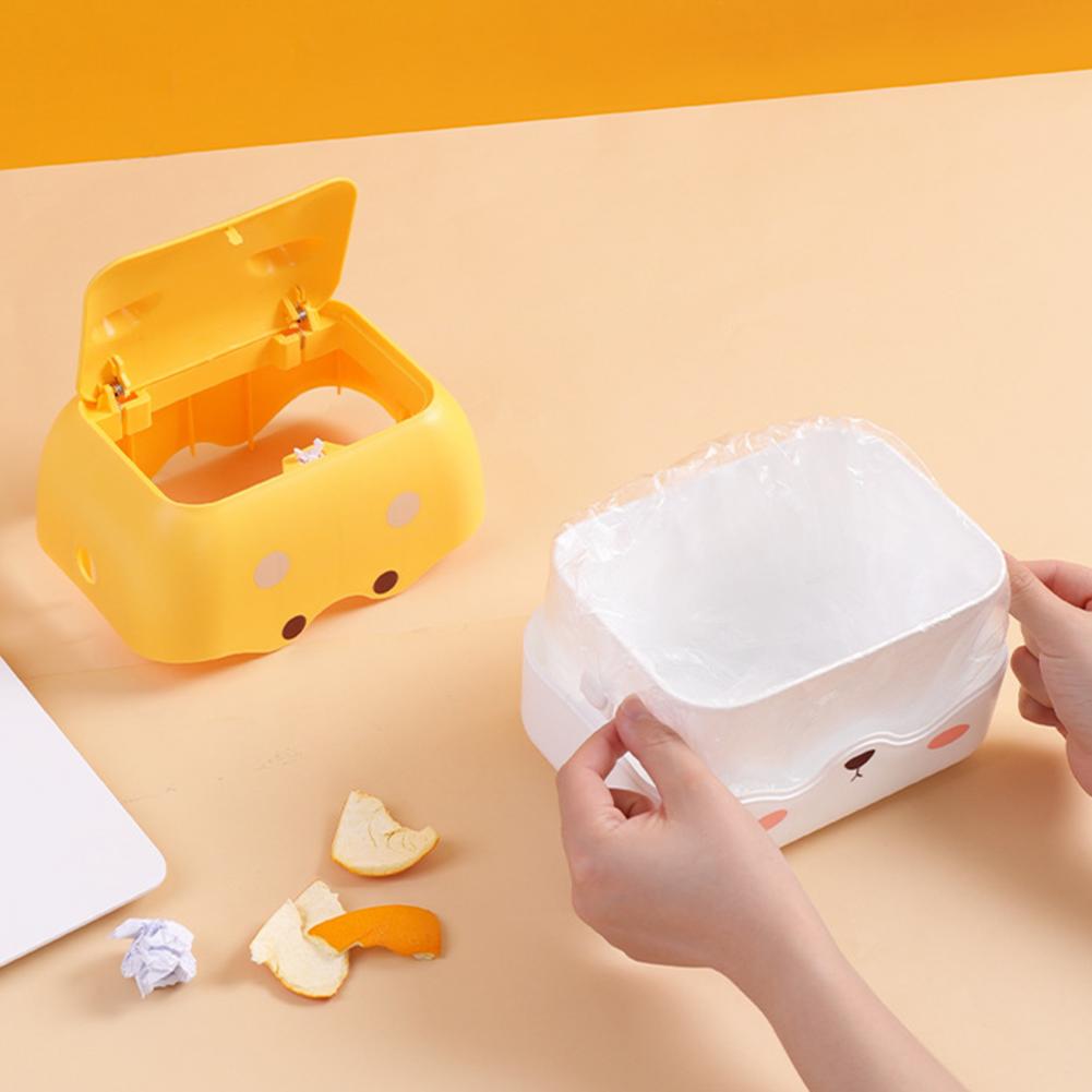 Cartoon Tissue Box Waste Trash Cans Versatile Storage Tissue Box Waste Bin Dorm
