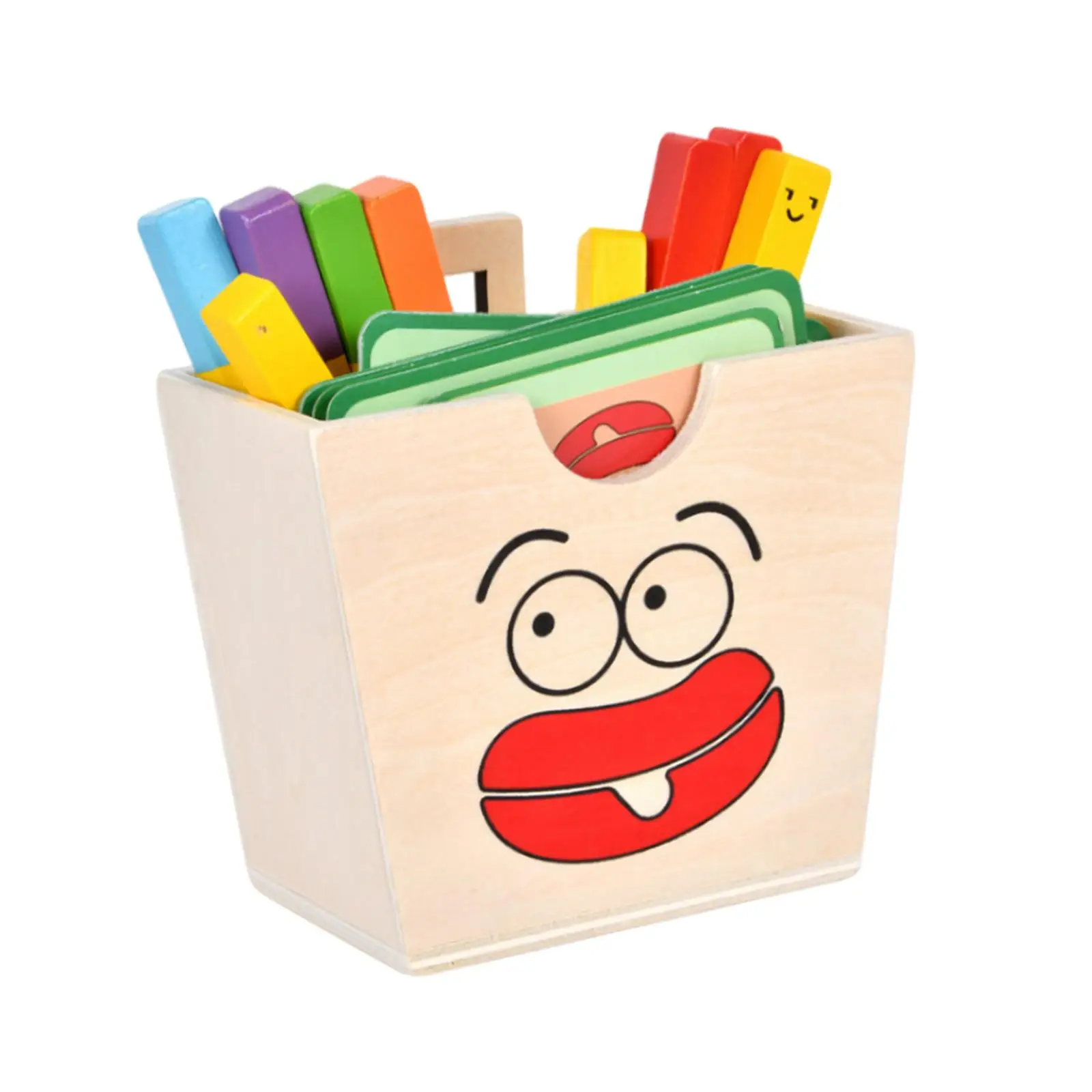 Color Sorting Matching Box Coordination Montessori Simulation French Fries Color Matching Game for Activity Learning Preschool