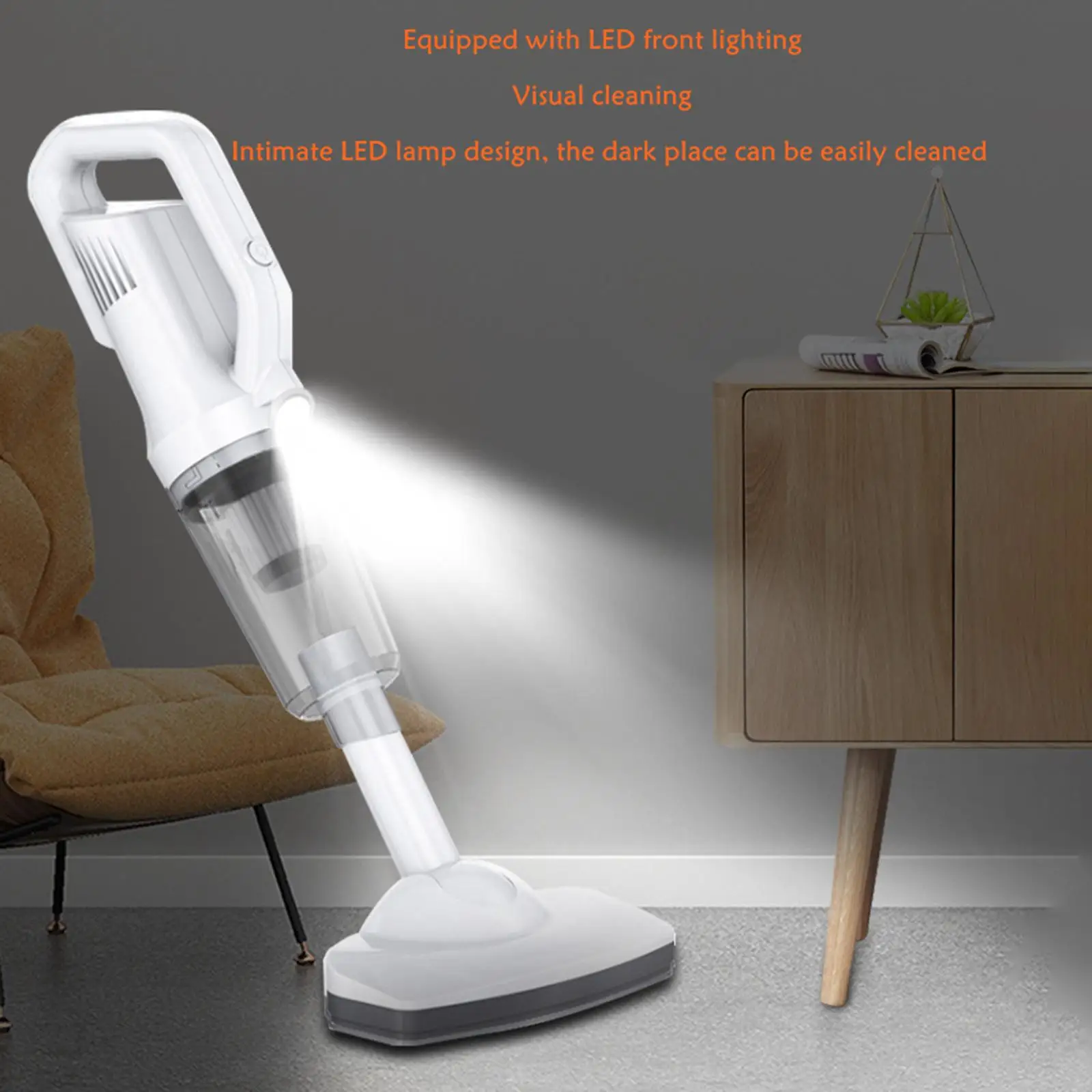   Vacuum Cleaner Detachable with LED Light for Office Keyboard Home