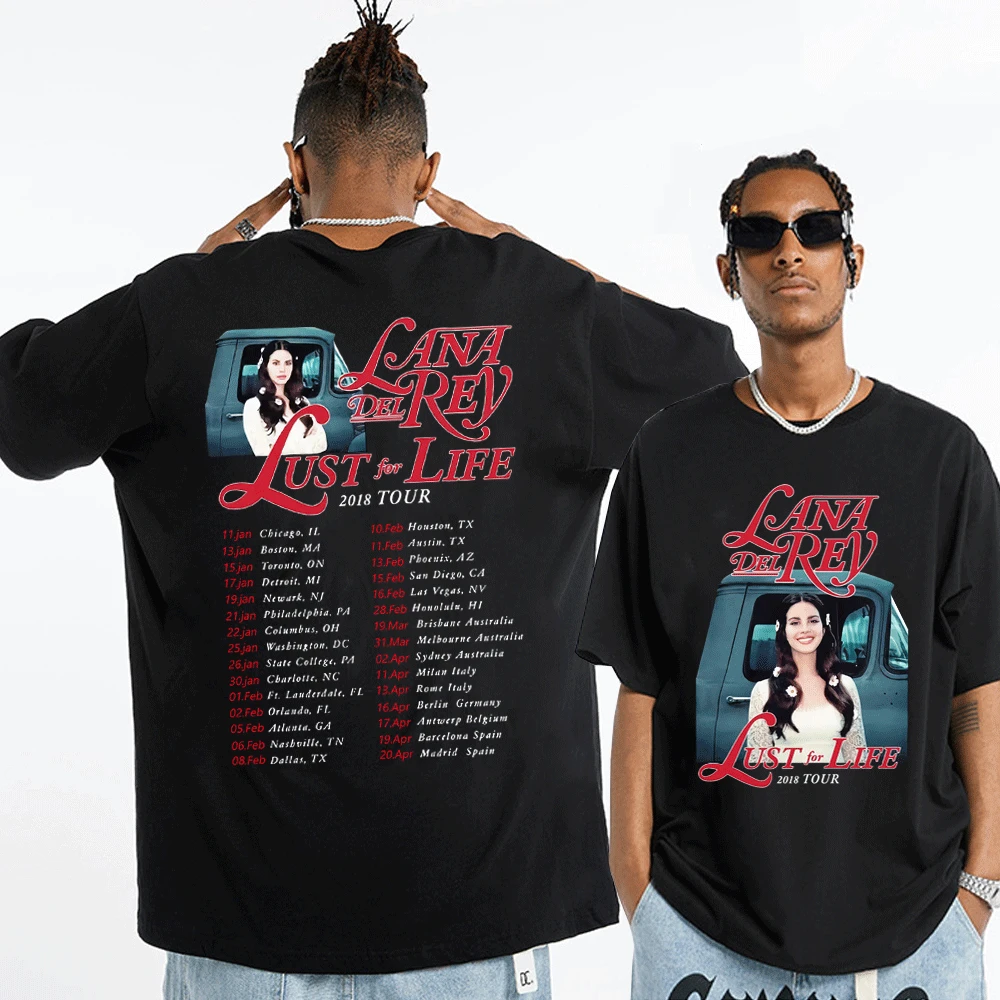 Darts Brown castle Cumpără Aliexpress | Singer Lana Del Rey Vintage Unisex T Shirt Lust for  Life Tour Music Album Men Women T-shirt Street Trendy Black Short Sleeves