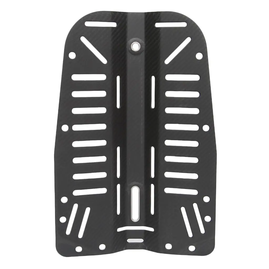 Deluxe Carbon Fiber Diving Backplate 3.4mm Thick Back Plate for Technical Scuba Divers - Lightweight & Compact