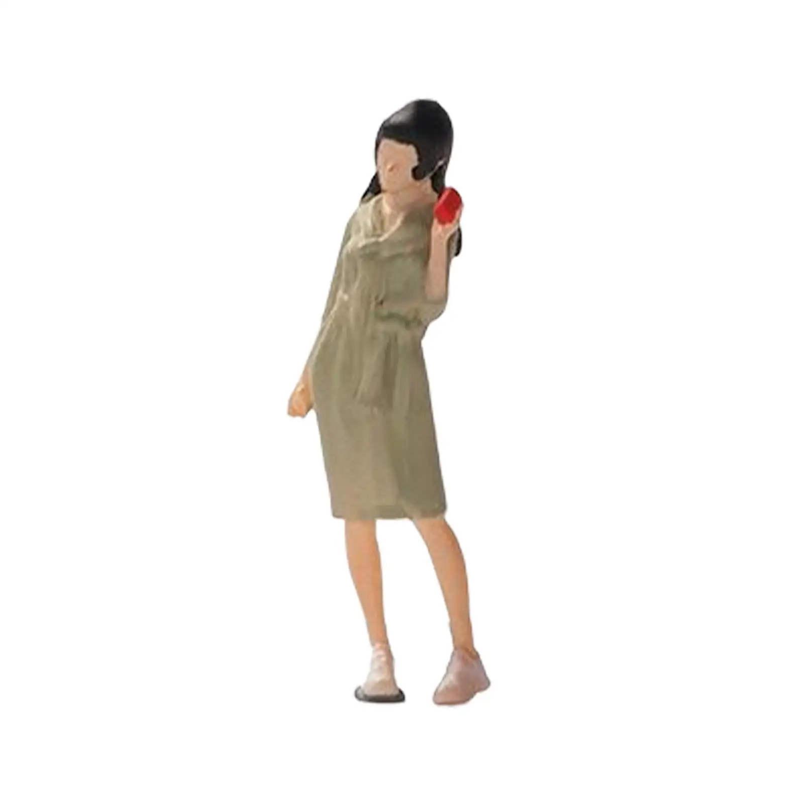 Girl People Figurine Diorama Scenery Architectural Character Model for Fairy Garden Miniature Scene Train Layout Micro Landscape