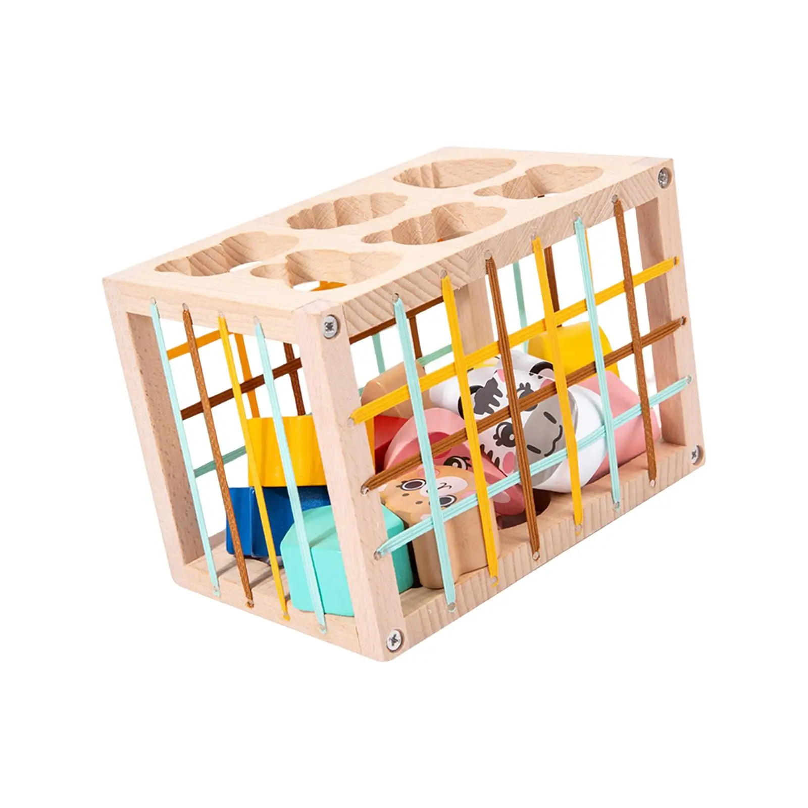 Wooden Shape Sorter Recognition Fine Motor Skills Educational Toy Sensory Matching Puzzle Toy for Baby Preschool Children Kids