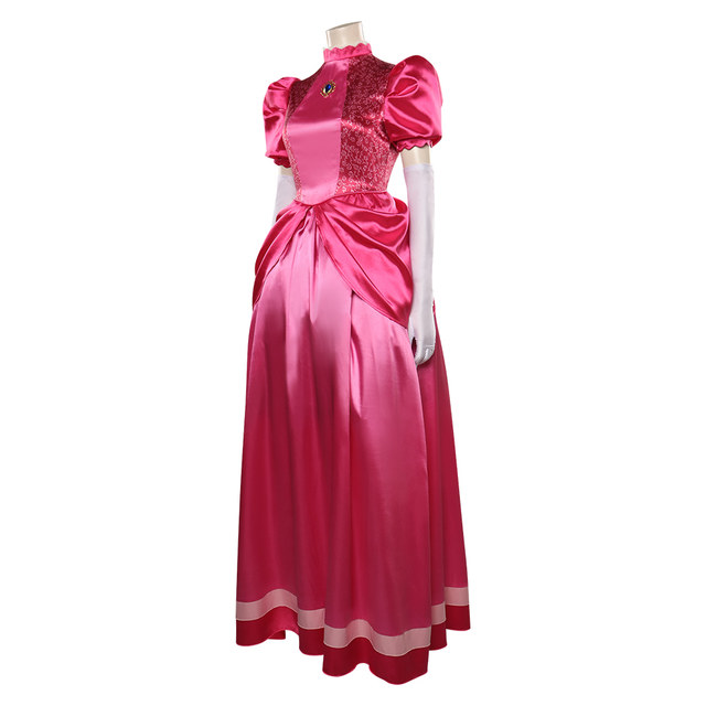 Adult Princess Peach Costume Women Cosplay Party Halloween Masquerade Dress  Up Clothing for Women Pink Fancy Dress