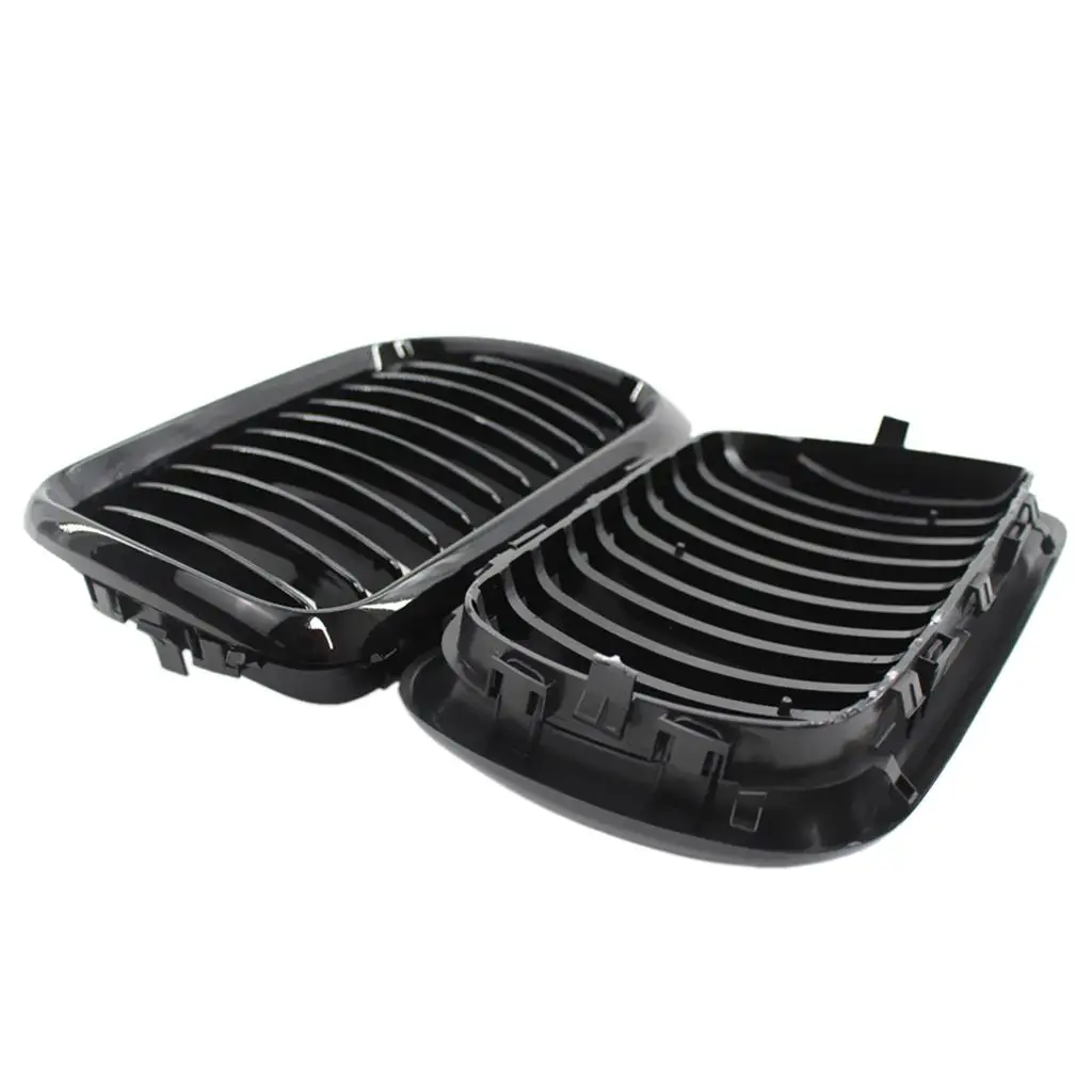 Pair Gloss Black Front Kidney Grilles Grill for E36 97-99