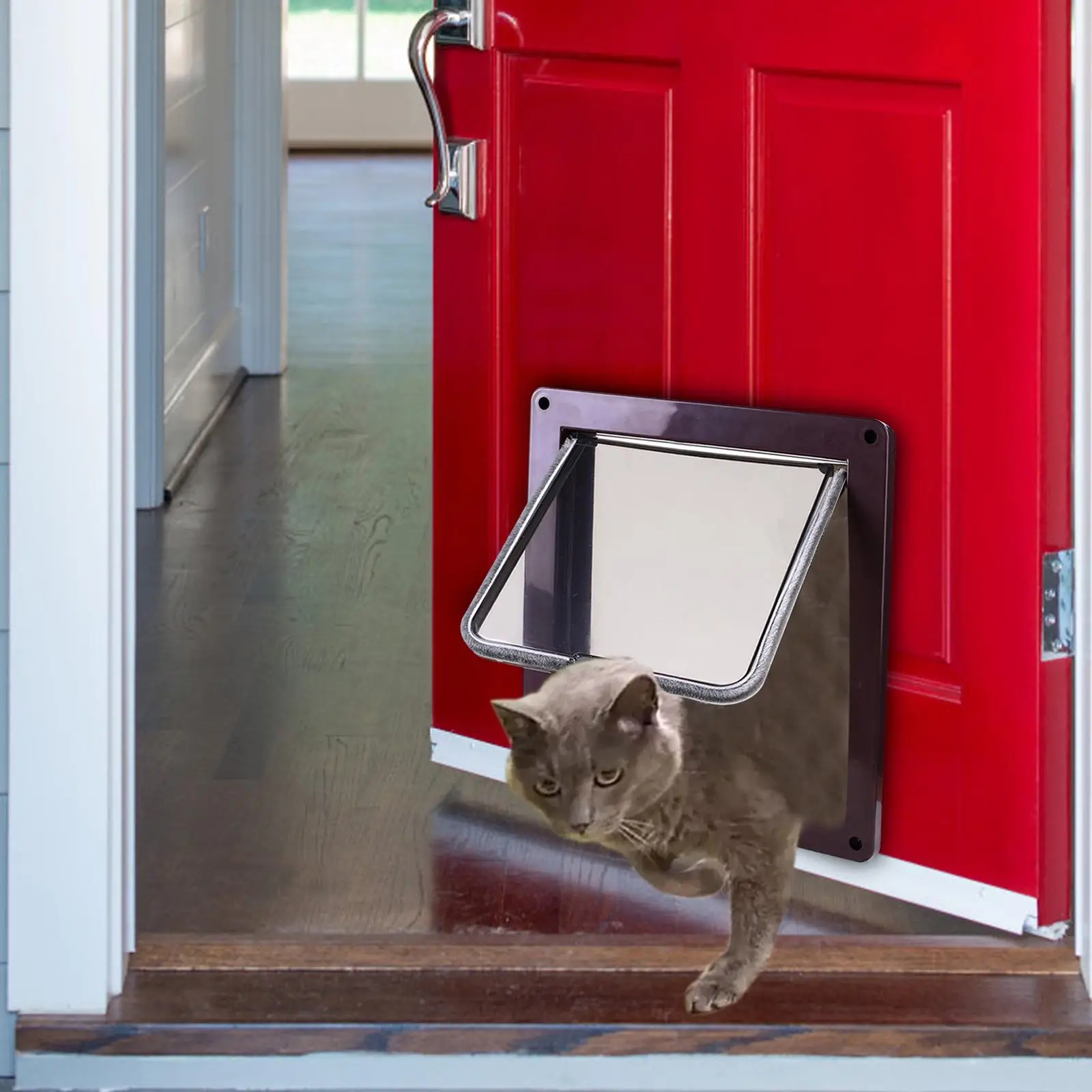 Cat Dog Doors Controllable Switch Tunnel Pet Flap Door for Exterior/Interior