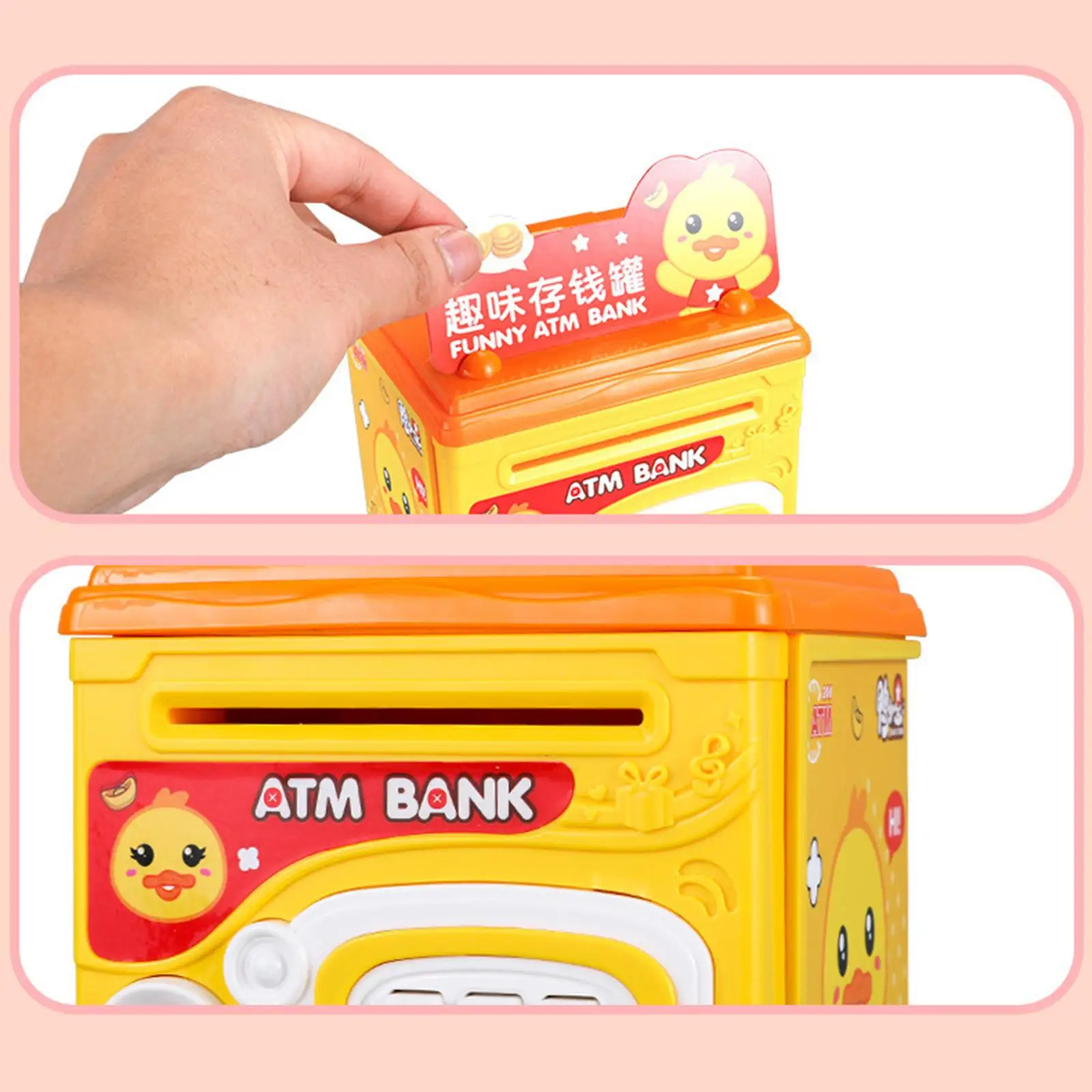 Electronic Piggy Bank Money Bank Auto Scroll Paper Dual Lock Boys Girls