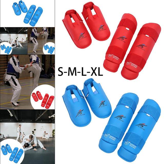 Shin Instep Protectors Martial Leg Protector Kickboxing Pads Kick Muay Thai