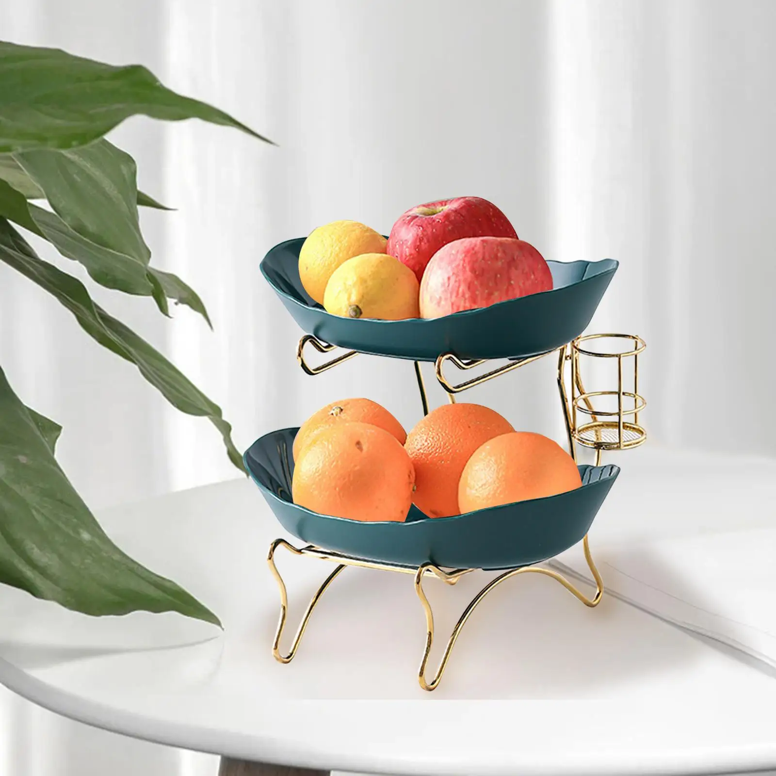 Tiered Fruit Bowl Basket Vegetable Storage Plate for Cake Birthday Kitchen