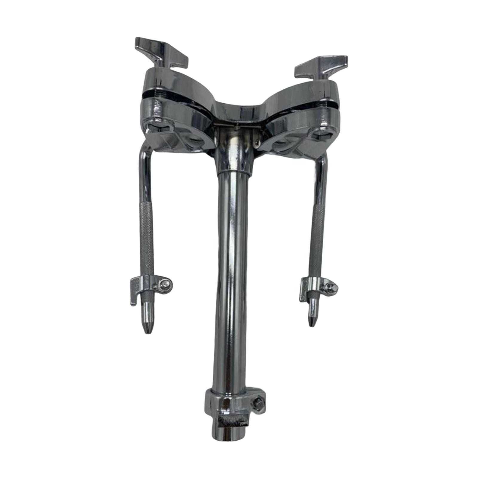 Double Tom Holder Metal Drum Parts Instrument Replaces Parts Sturdy Tom Arm Mount Support for Bass Drum Set Tom Drum Spare Part