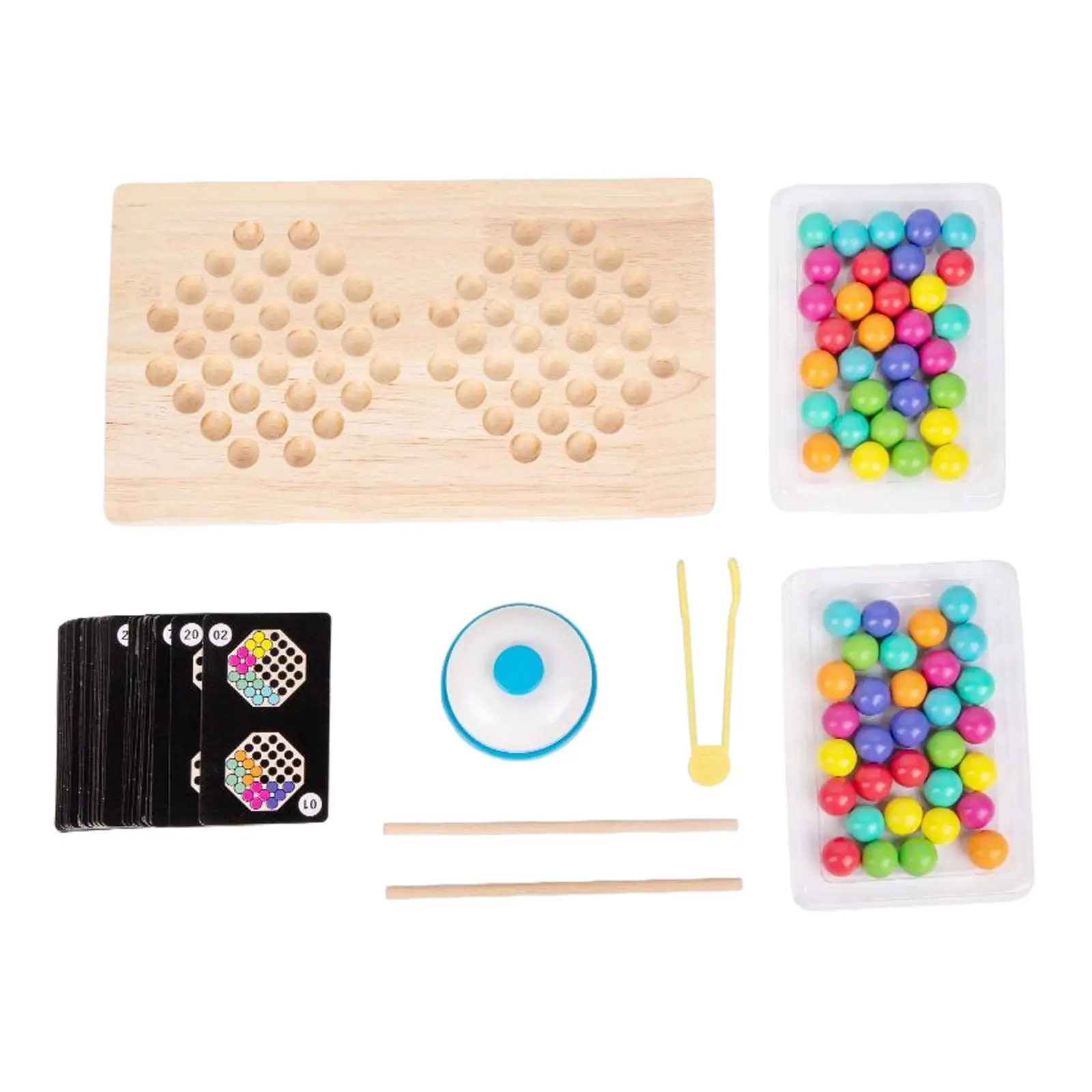 Peg Board Bead Game Puzzle Sorting Stack Math Counting Montessori Board for Early Education Boys and Girls Kids Children