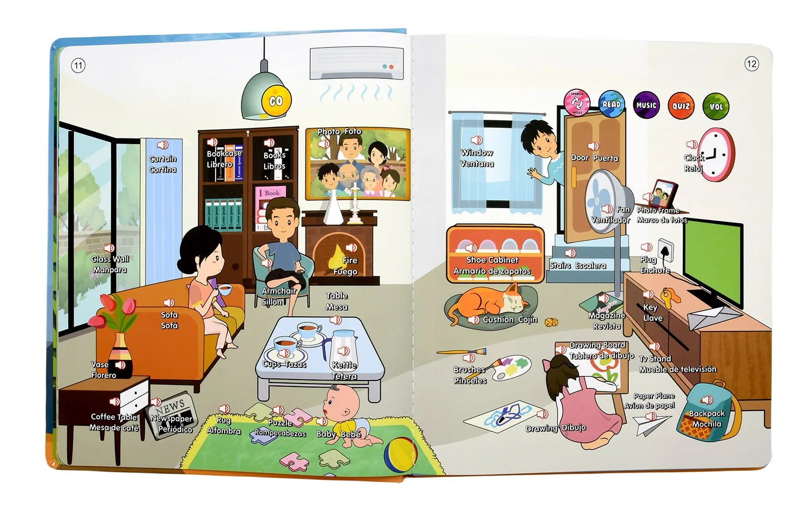 Montessori Spanisch Englisch Sprache Lernmaschine Elektronische Lesebücher Kleinkind Baby Lernspielzeug Multifunktions Ebook – Detail 12