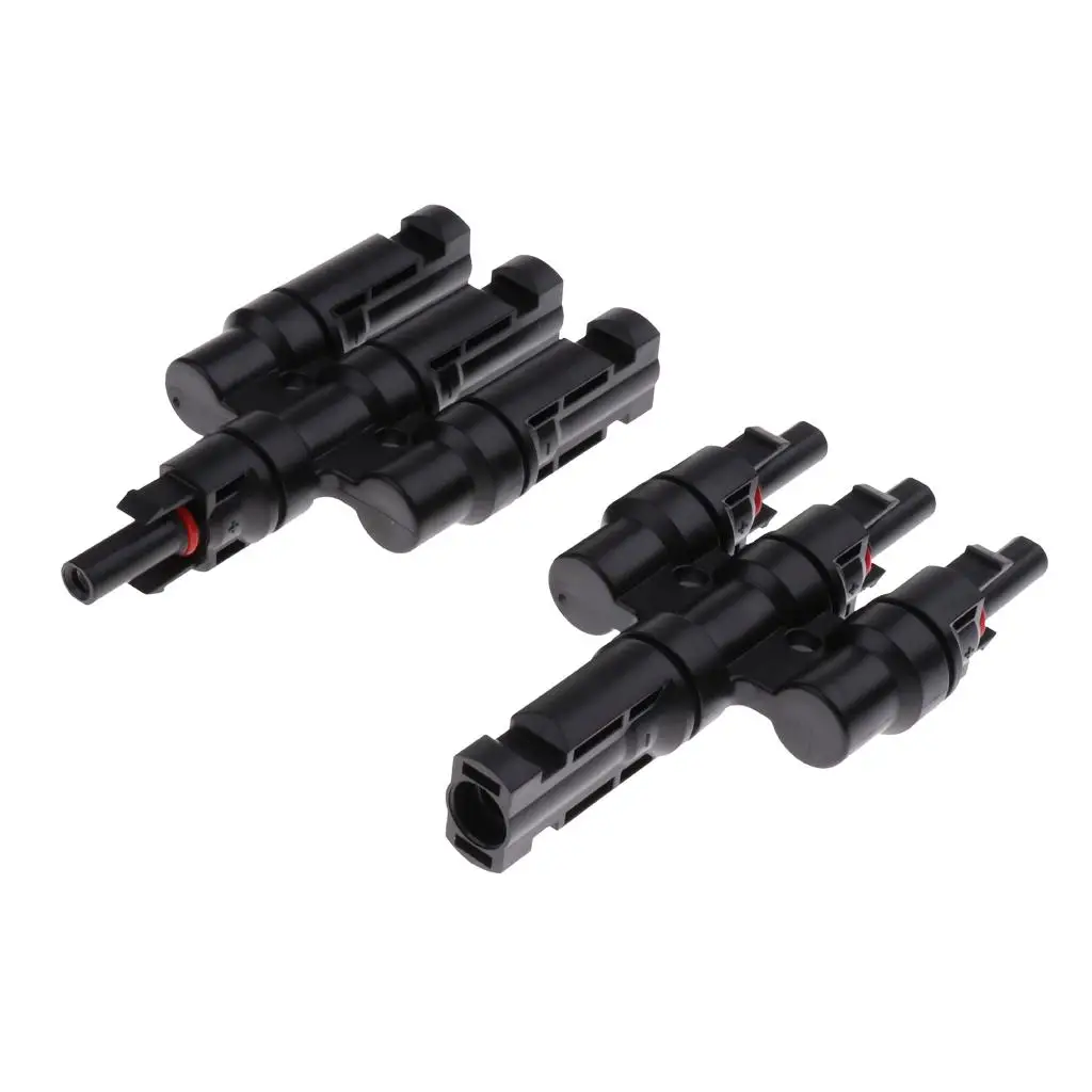2 Pieces   4 Branch Connector for Solar Panel Connection M/3F+F/3M