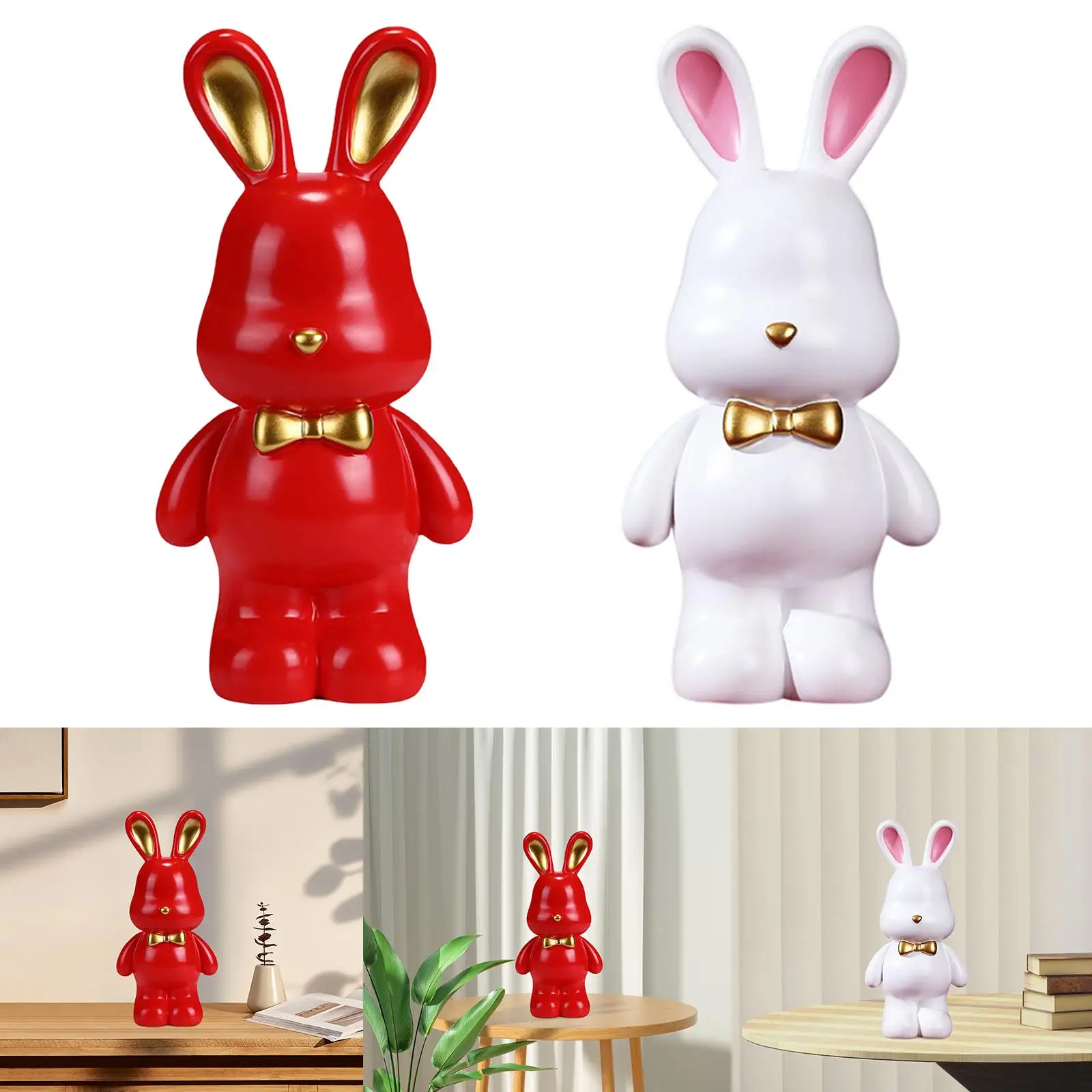 Creative Money Figurines Sculpture Rabbit Piggy Bank for Children
