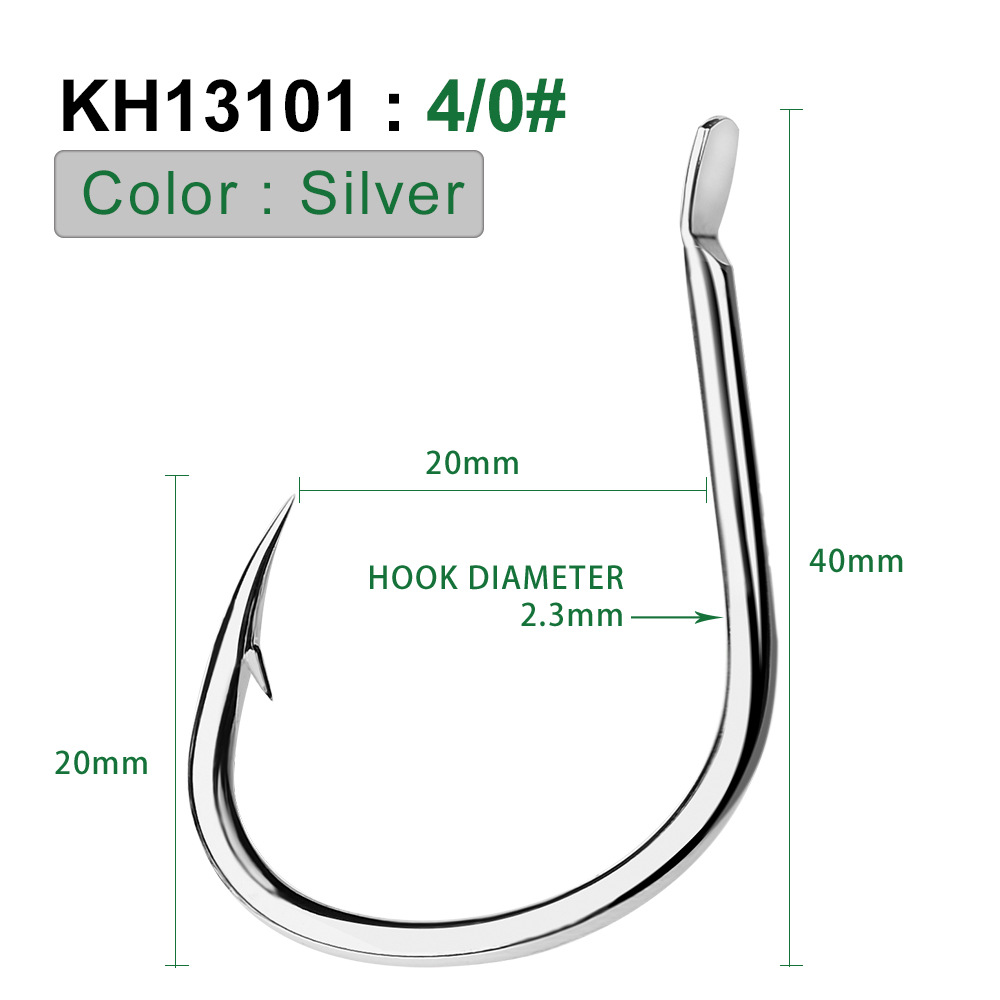 PRO BEROS 10Pcs 1/0-5/0 # Stacheldraht Große Fischerei Haken Karpfen Einzigen Fishihook Fly Angeln Zubehör Carbon Stahl jig Meer Haken – Detail 10
