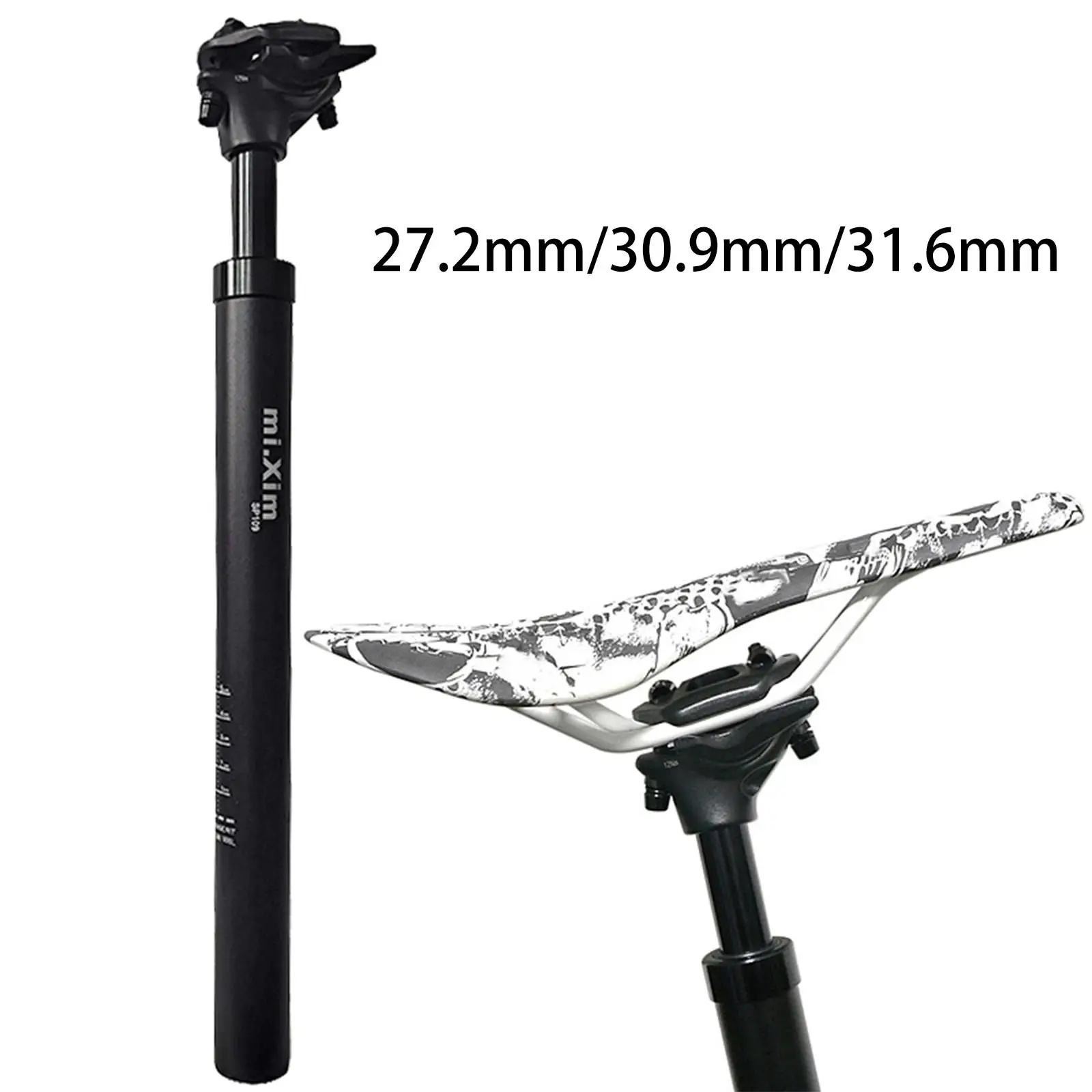 Bike Seatpost Shock Absorber 400mm Seat Post Tube Road Bike BMX Bike Replacement Accessory Parts