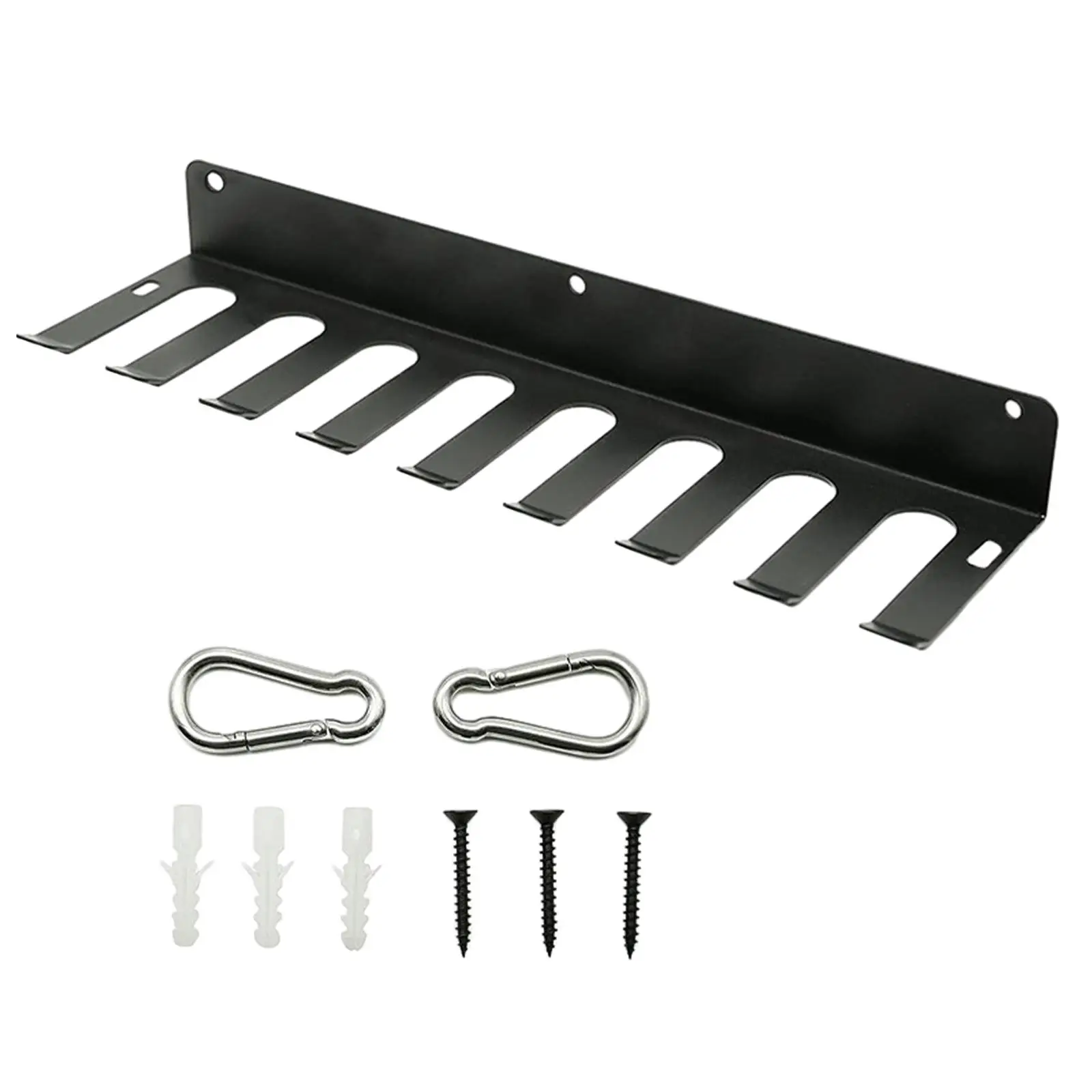 Baseball Bats Rack with Screws Heavy Duty Metal with 2 Hanging Buckles Hook