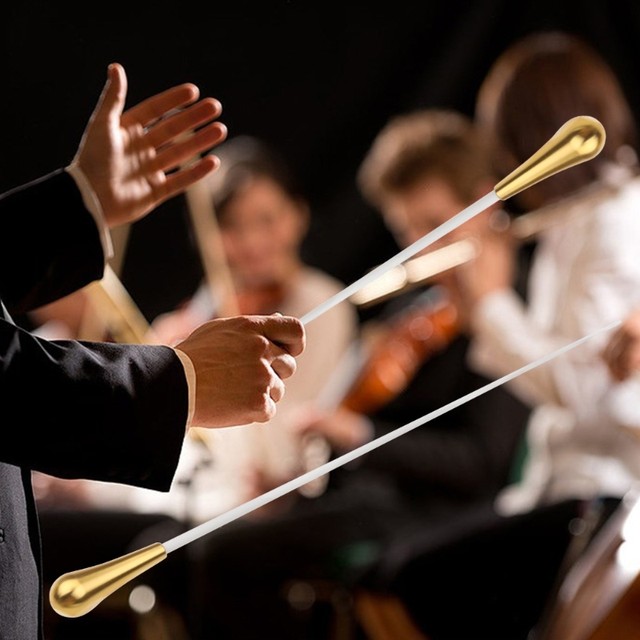 Music Baton Orchestra Baton Imitation Agate Handle Music Conducting Baton (Red Handle