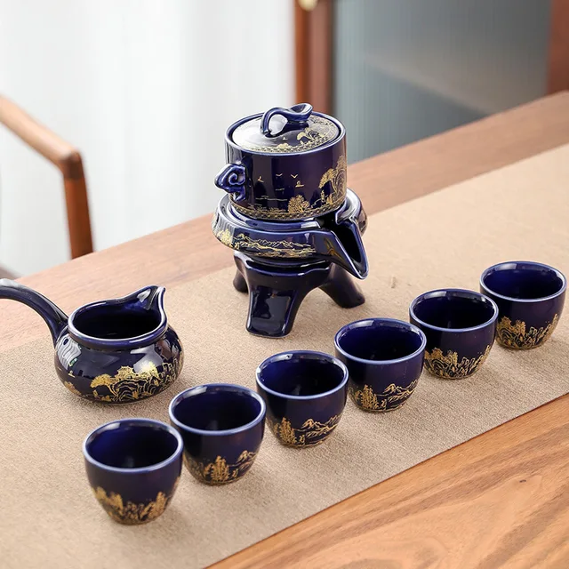 Chinese Kung Fu preto Jogo de Chá Tradicional Cerimônia Frete Grátis 6  Pessoas Tea Set Serviço Jogo De Xicaras Chá Definir Conjunto Completo -  AliExpress