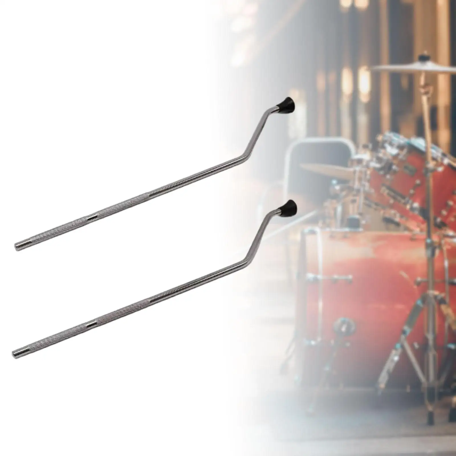 2x Bass Drum Legs Non Slip Durable Sturdy (48cm Length) Brackets Easy to Install Metal Support Rack Percussion Parts Drum Parts