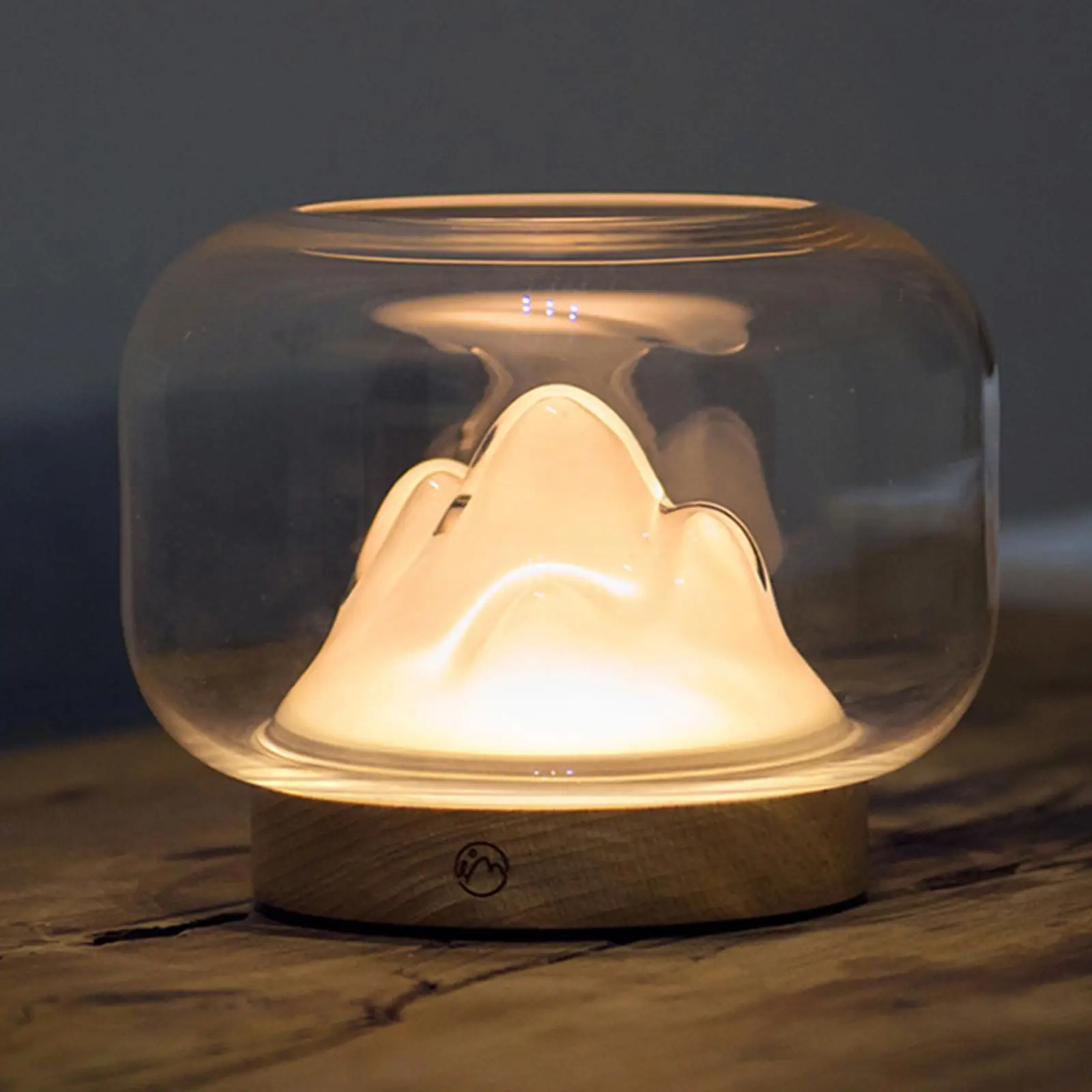 Snow Mountain Lamps for Aquarium Small Terrarium Tank Bedside Lamp Fish Bowl