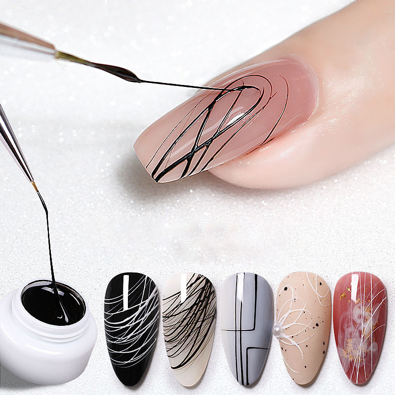 Best of Nail Art Painting Spider Gel Elastic DIY Creative Wire Drawing Black White Line Filling Soak Off Nail UV Gel Polish For Manicure Reviews & Tips