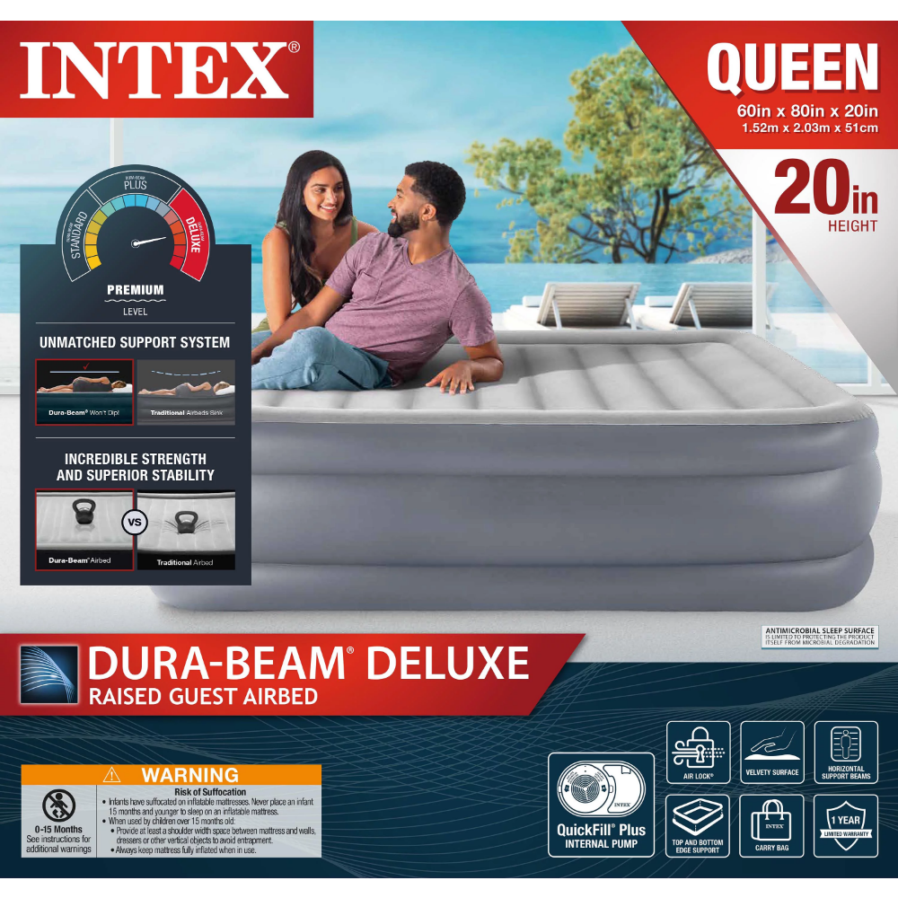 Title 5, 2023 Nouveau matelas pneumatique surélevé Intex...