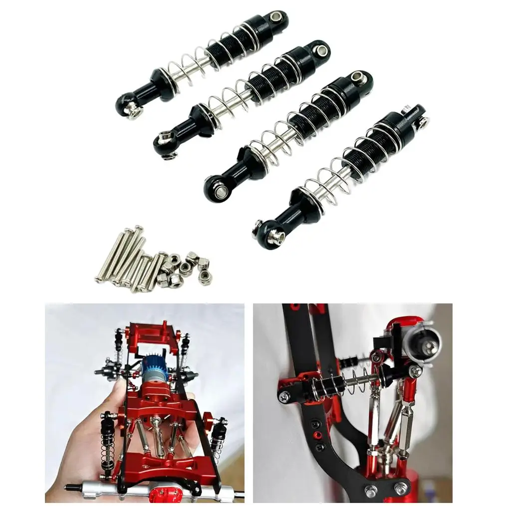 4x RC Car Shock Absorber Damper Spring for MN D90 D91 99S WPL C14 C24 1:12 Scale RC Crawler  Car Semi Pickup Truck Accessory