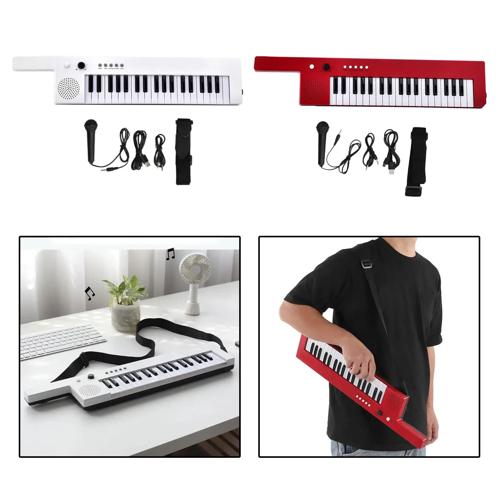 Musical Keyboard Piano Portable Multifunctional Practical Keyboard Piano Instrument Toy for Stage Home Gifts Learning Beginner