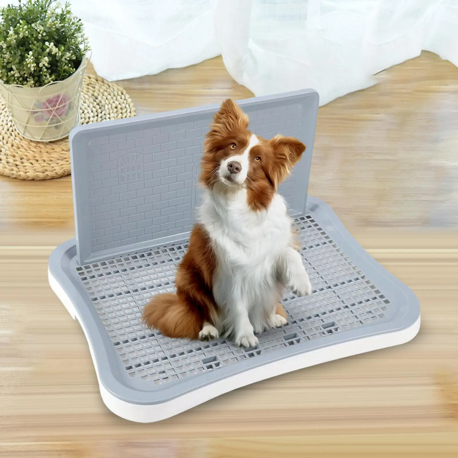 Dog Toilet Mesh Grids Keep Paws and Floors Clean Puppy Pee Pad Pet Training Toilet Tray for Small and Medium Dogs Puppy Hamster