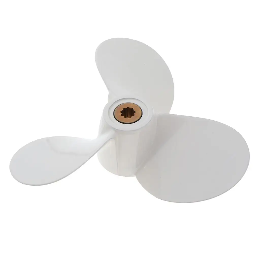 Professional Marine Yacht Propeller 4/5/6 HP Outboard Propeller White Finish Fit for Yamaha 7 1/2x7-BA