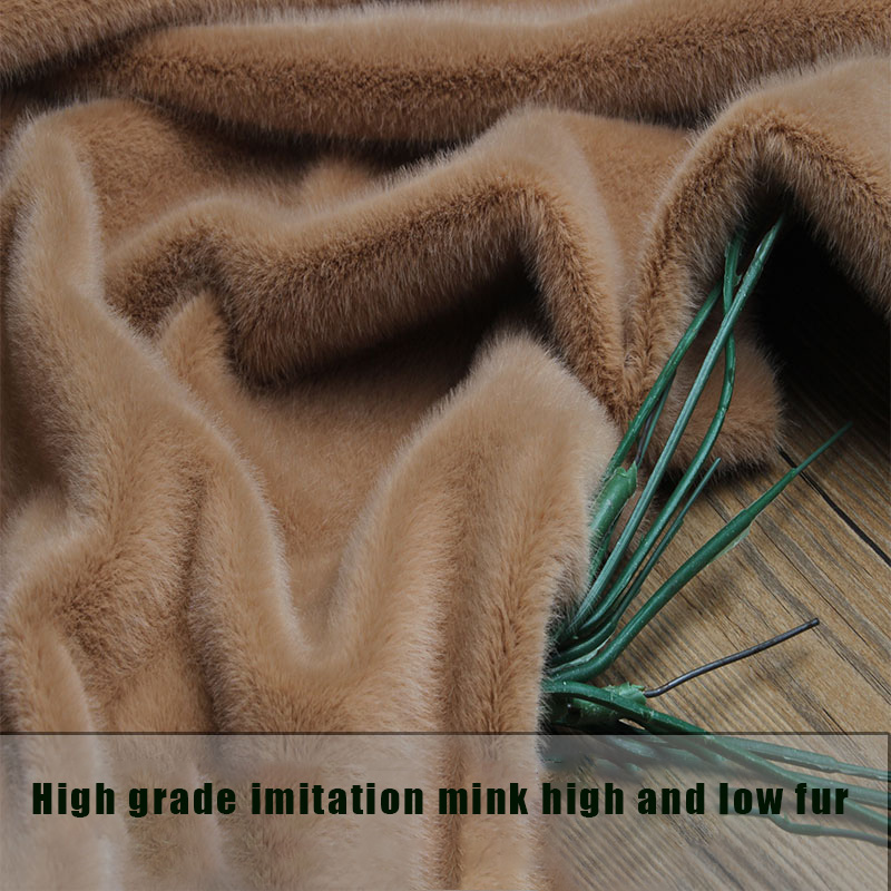 Description Picture 2 of itemHigh Grade Light Elastic Imitation Mink Hair Mink Velvet Rabbit Hair Fabric Autumn Winter Plush Clothing Fur DIY Sewing Fabric