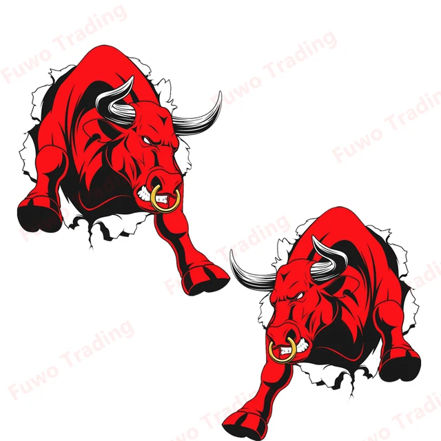  Sticker Angry Bull Tearing Car Door Hobbies Sports car Durable  Racing (8 X 6.89 Inches) : Arts, Crafts & Sewing