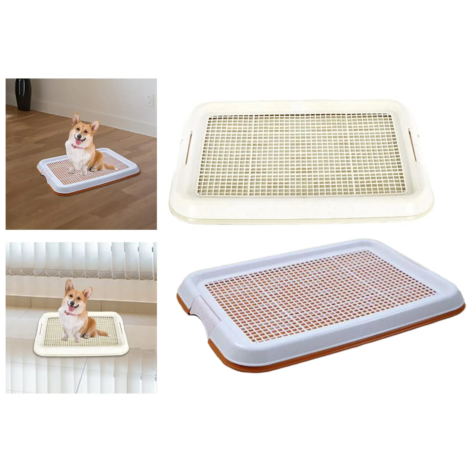 Dog Potty Toilet Training Tray Removable Easy to Clean Puppy Pee Pad Holder Mesh Training Tray for Small Size Dogs Puppy