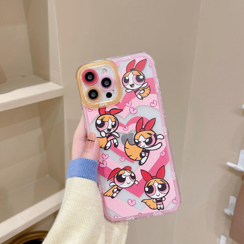 iphone 13 pro max clear case JOME Cute Cartoon Powerpuff Girls Phone Cover For iPhone 11 12 pro 13 Pro Max 7 8 Plus Xr X XS MAX Case iphone 13 pro max clear case