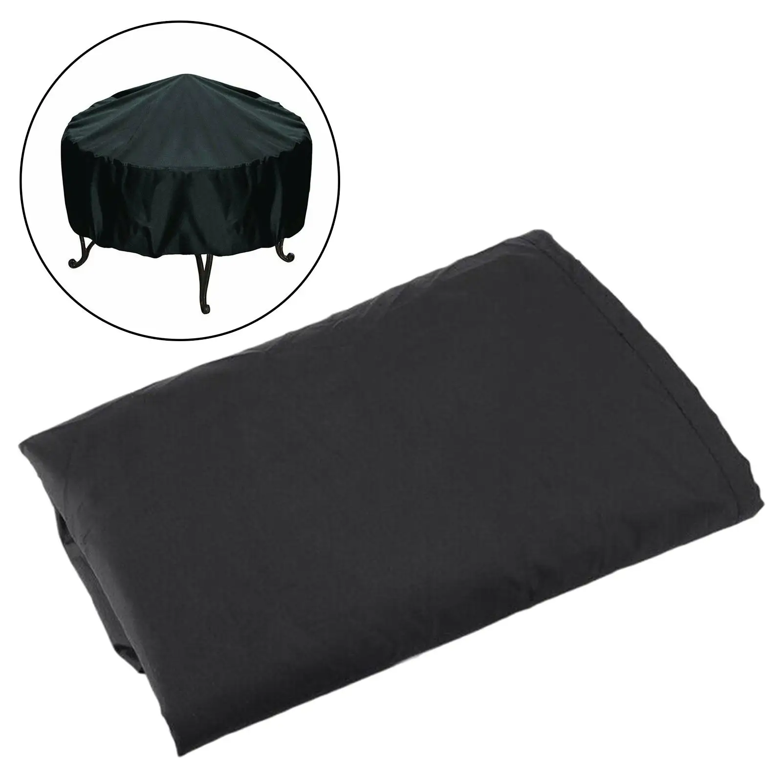Round Barbecue Grill Cover Waterproof Windproof Foldable Dustproof Stove Shield Protective Cover for Patio camping Accessory
