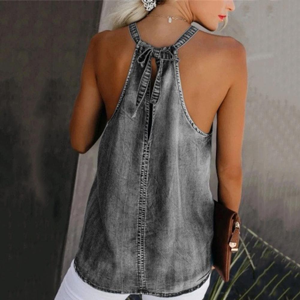 Verão Senhoras Halter Cami Top Mulheres Halter Camisola Top Streetwear