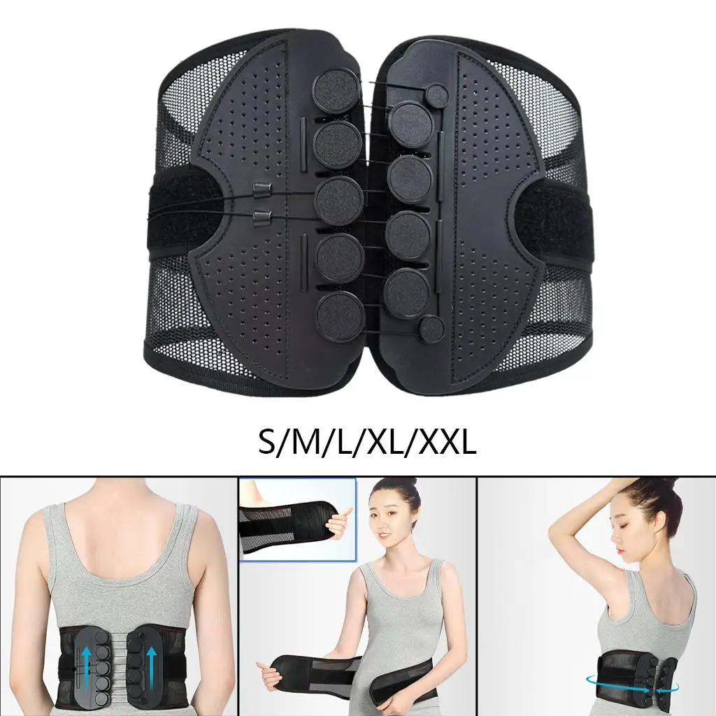 Back Support Belt Adjustable Lower Back Brace Lumbar Support for Scoliosis