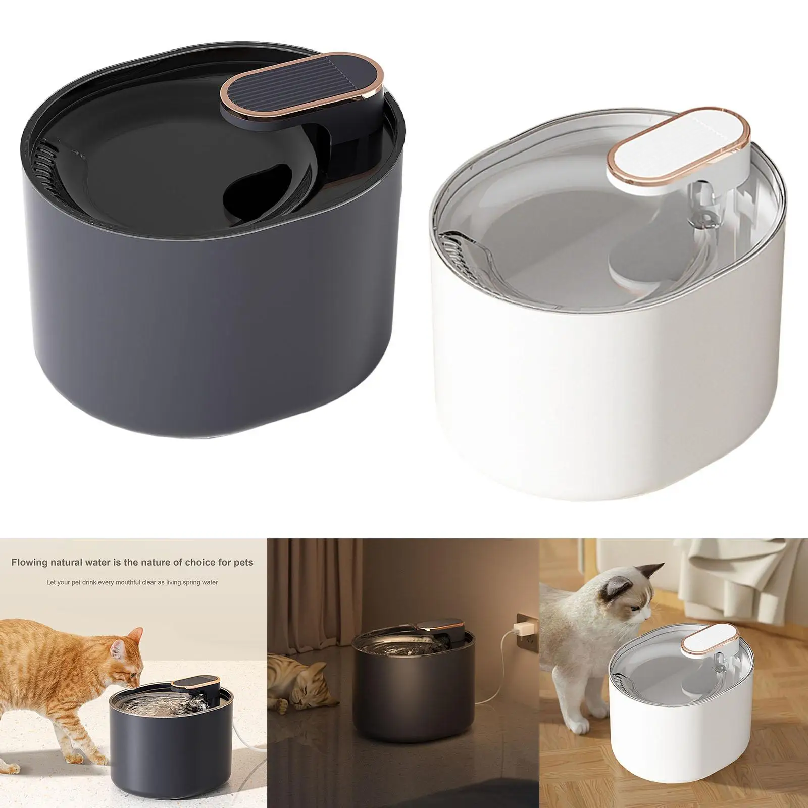 Cat Water Fountain Adjustable Quiet 3L Waterer Automatic Water Pet Dispenser for Kitty Multiple Pet Puppy Travel Supplies Home