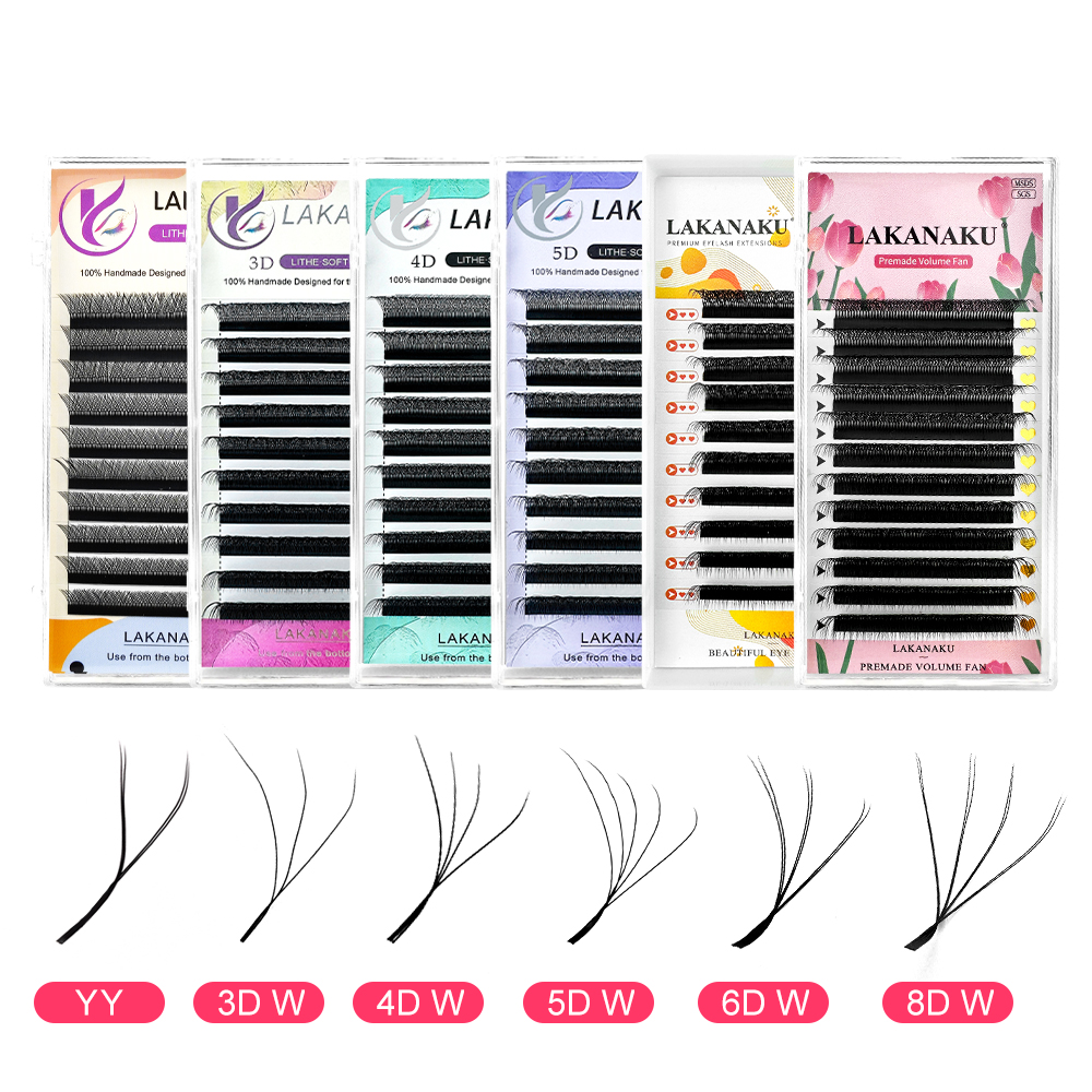 Best of LAKANAKU 5D Shape Cilia Eyelash Extension 0.07 C / D Mink Natural Soft Professional Makeup Cilios Reviews & Tips