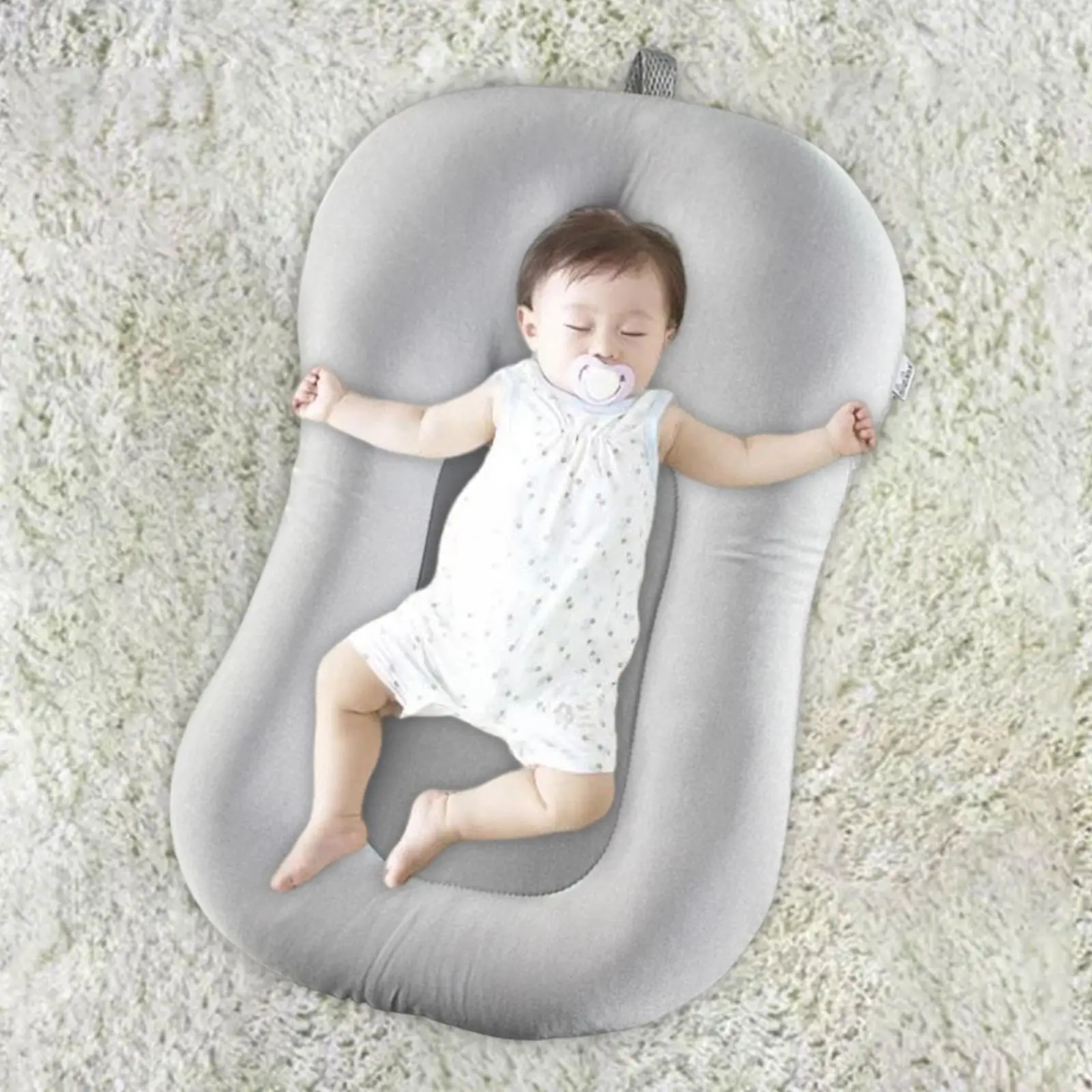 Baby Bath Mat Floating Lightweight Bathtub Pillow Bath Supporter for Newborn