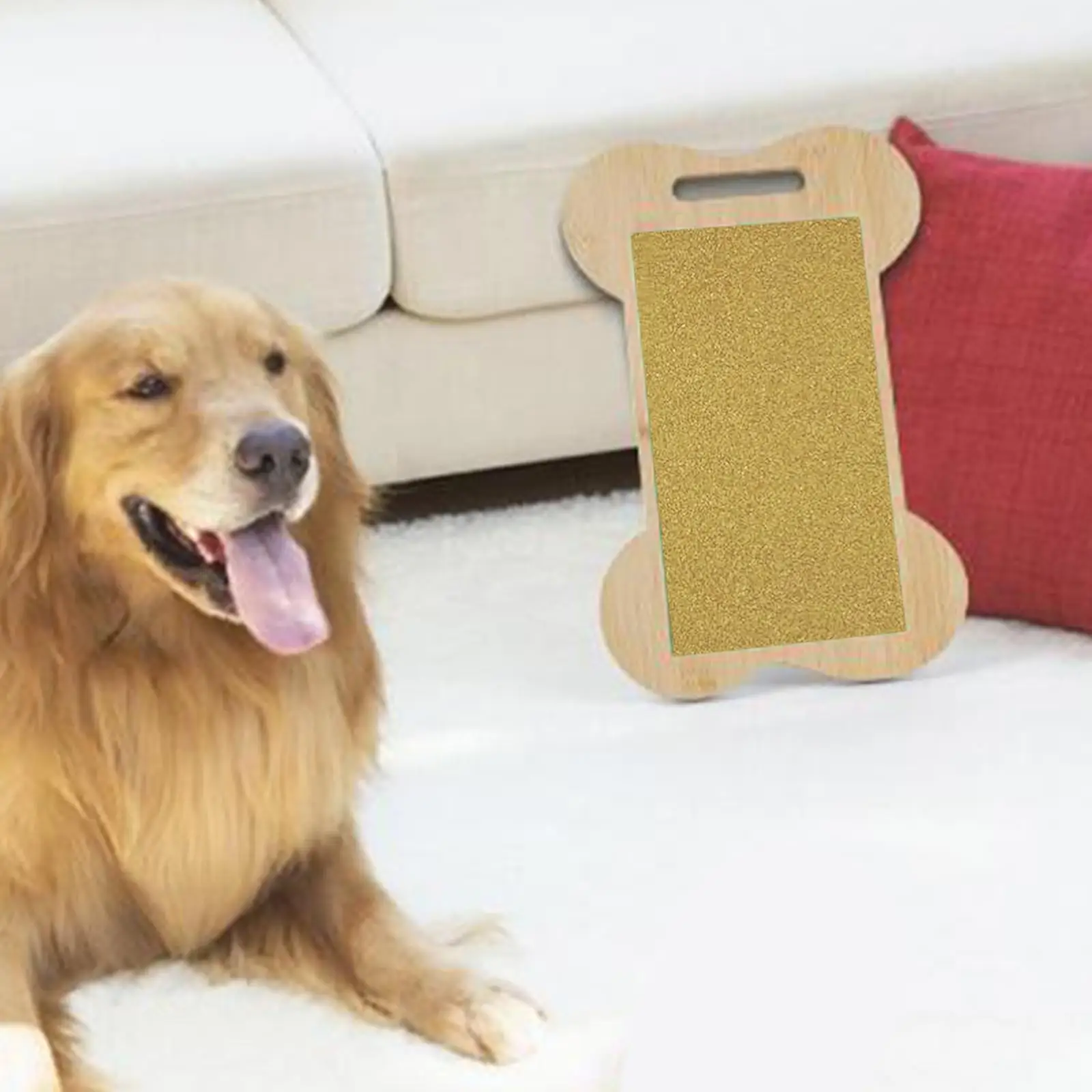 Dog Scratching Pad for Nails Toy Stress Resistant Wooden Dog Scratch Pad for Nails for Dogs Paw Play