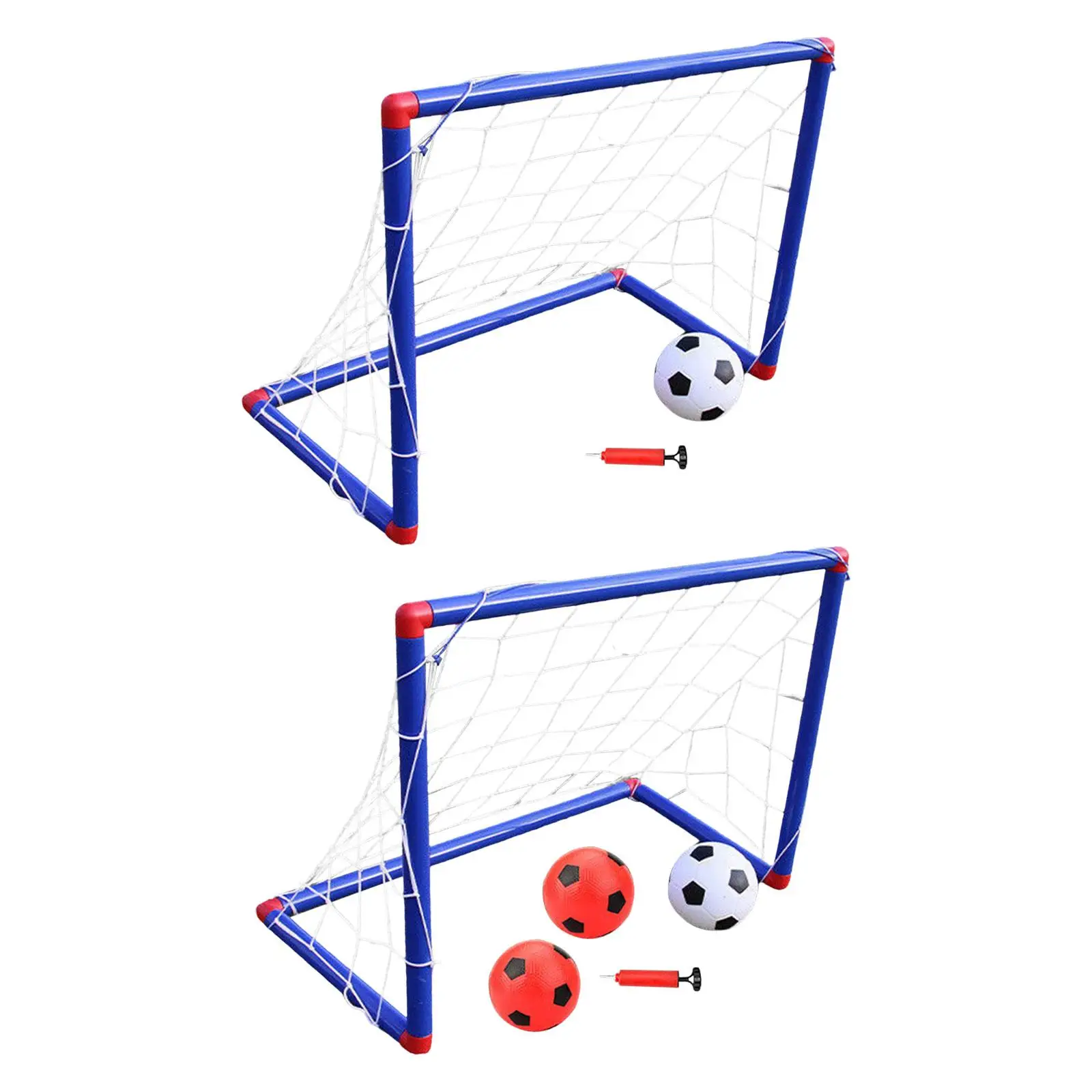 Kids Soccer Goal Sets for Backyard Portable Soccer Post Net and Ball Football Gate for Outdoor Playground Beach Lawn Activities