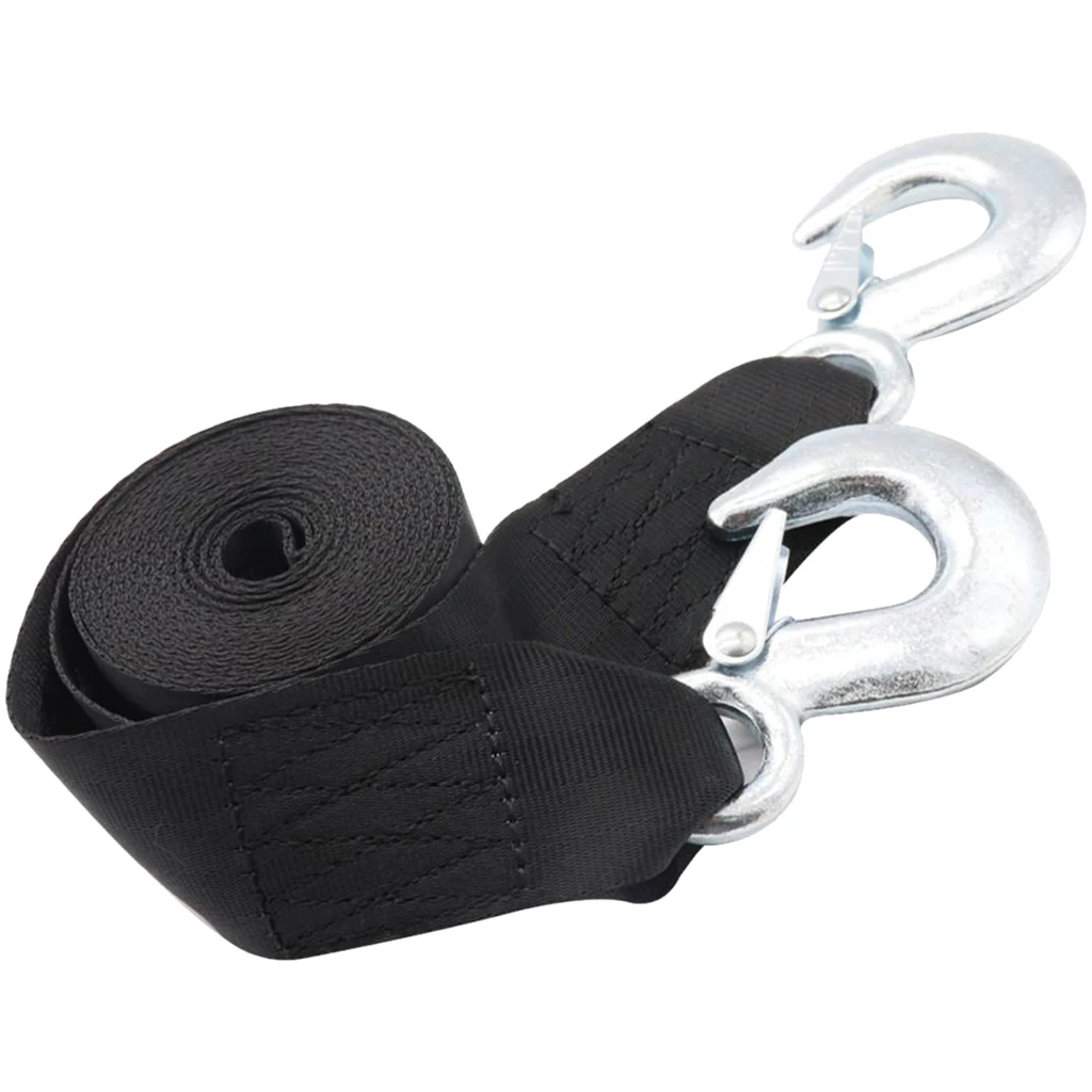 High Strength& Heavy Duty Tow Strap with Safety Hooks | 2 inch x 13 feet | 10,000 LB Capacity